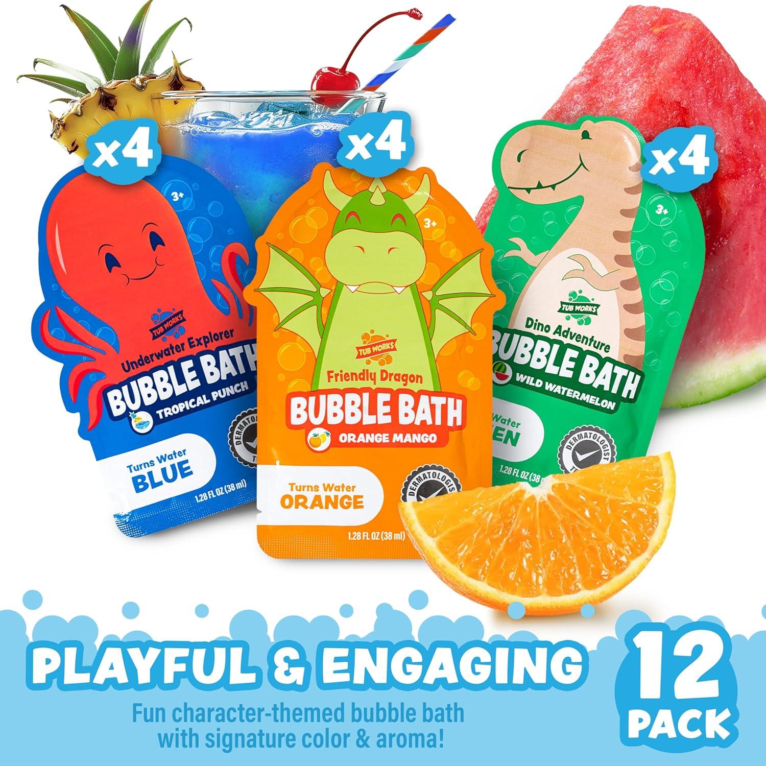 Baño de Burbujas Tub Works para Niños - 12 Variedades Coloridas