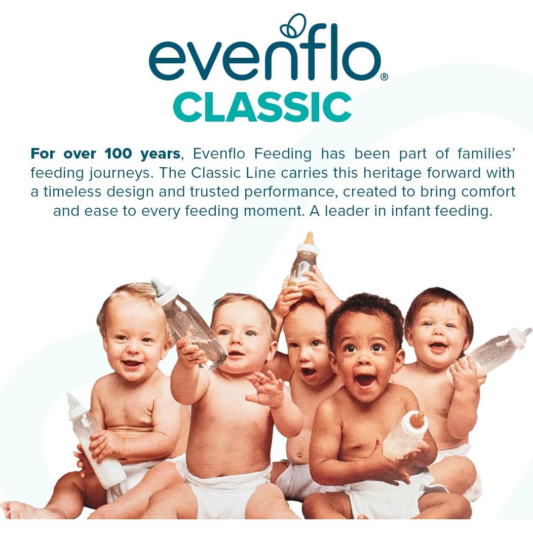 Botellas Estándar Evenflo Feeding Classic Prints 8 Oz - Paquete de 12