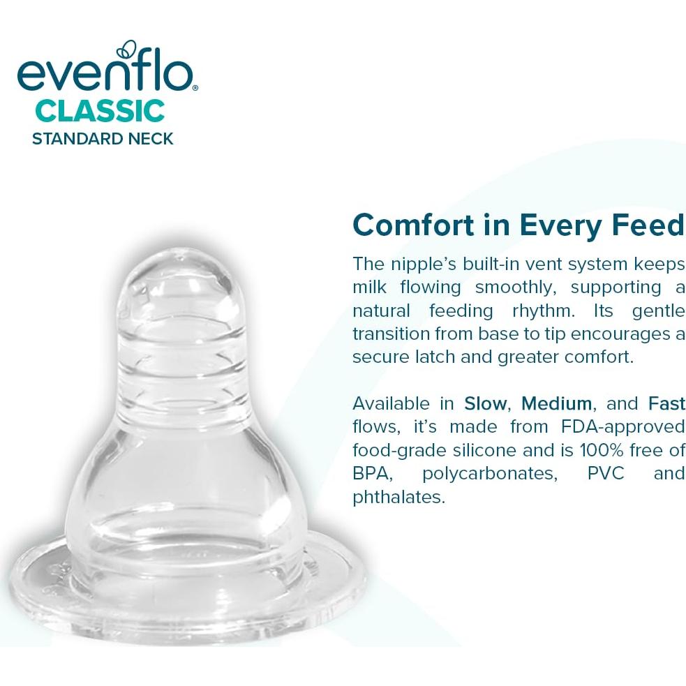 Botellas Estándar Evenflo Feeding Classic Prints 8 Oz - Paquete de 12