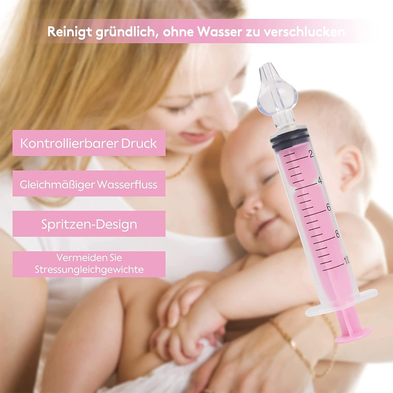 Aspirador Nasal para Bebés WAONIQ - Jeringa 10ml Silicona Rosa