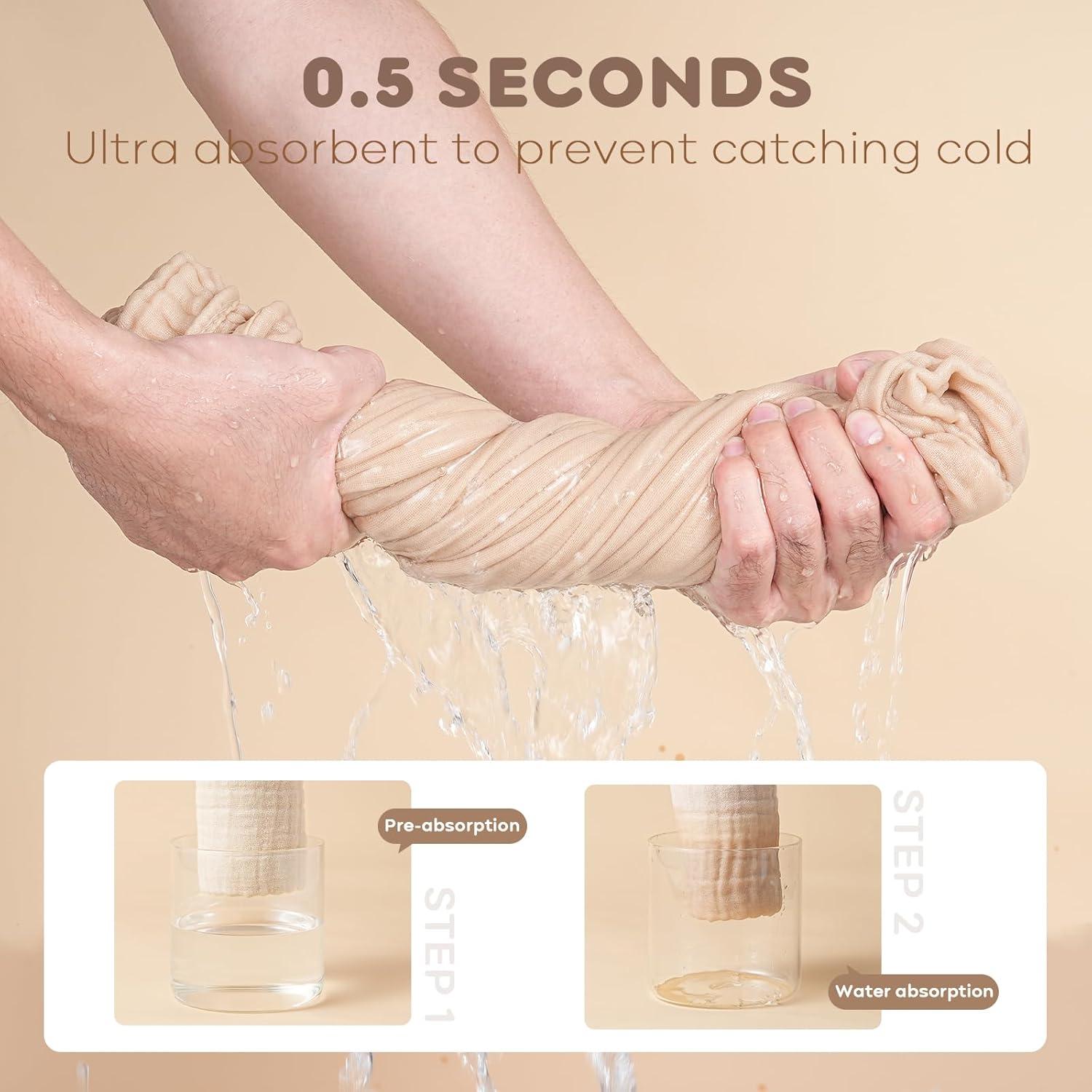 Toallas con Capucha FIEMOL de Algodón Muselina 81x81 cm - Paquete de 2