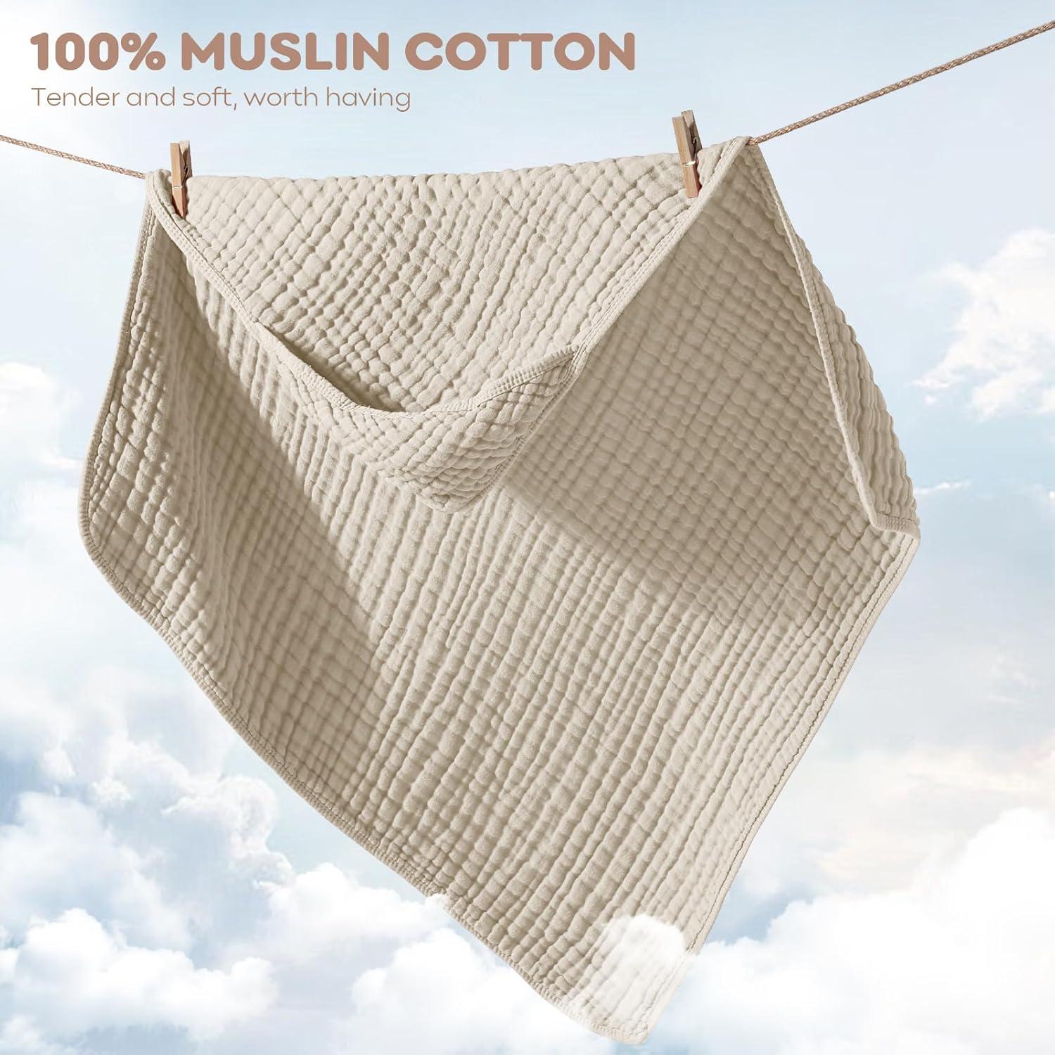 Toallas con Capucha FIEMOL de Algodón Muselina 81x81 cm - Paquete de 2