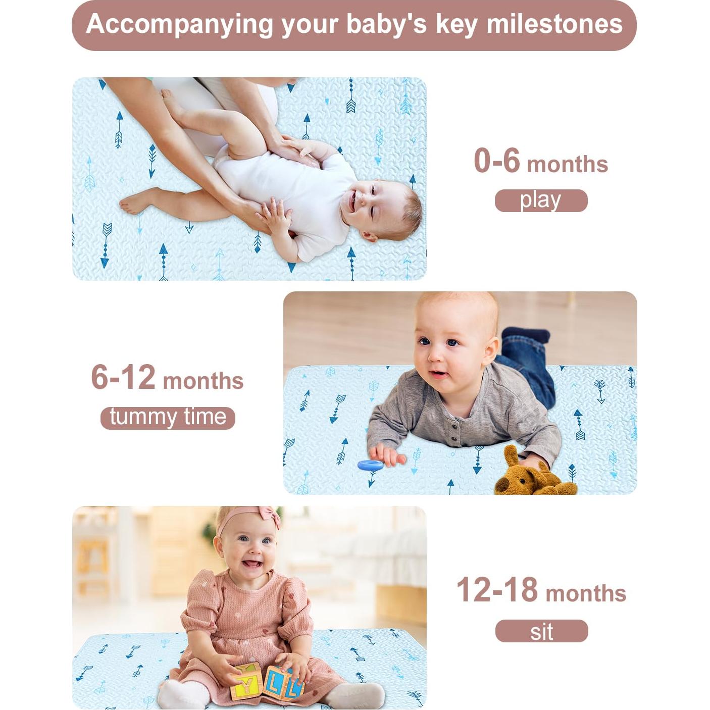 Alfombra de Juego Plegable 50x50 cm Antideslizante Microfibra