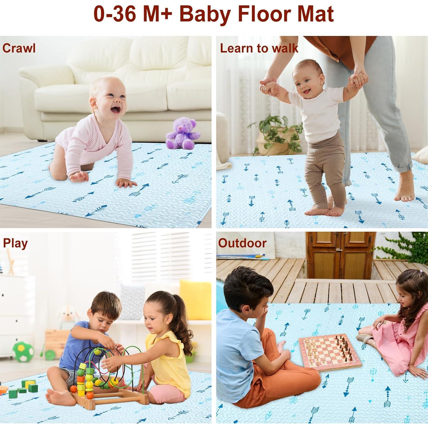 Alfombra de Juego Plegable 50x50 cm Antideslizante Microfibra