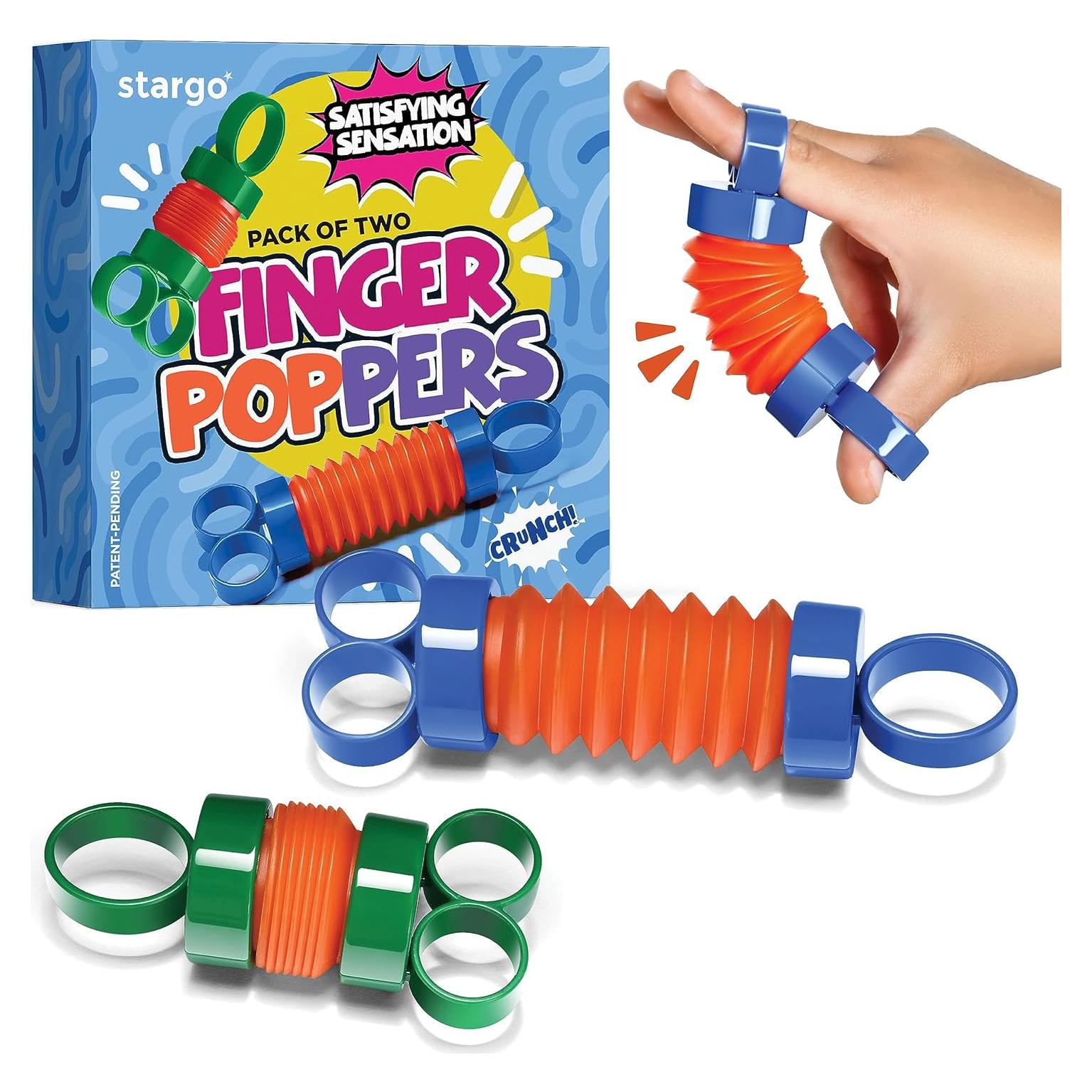 Juguetes Antiestrés Finger Poppers Stargo - Paquete de 2