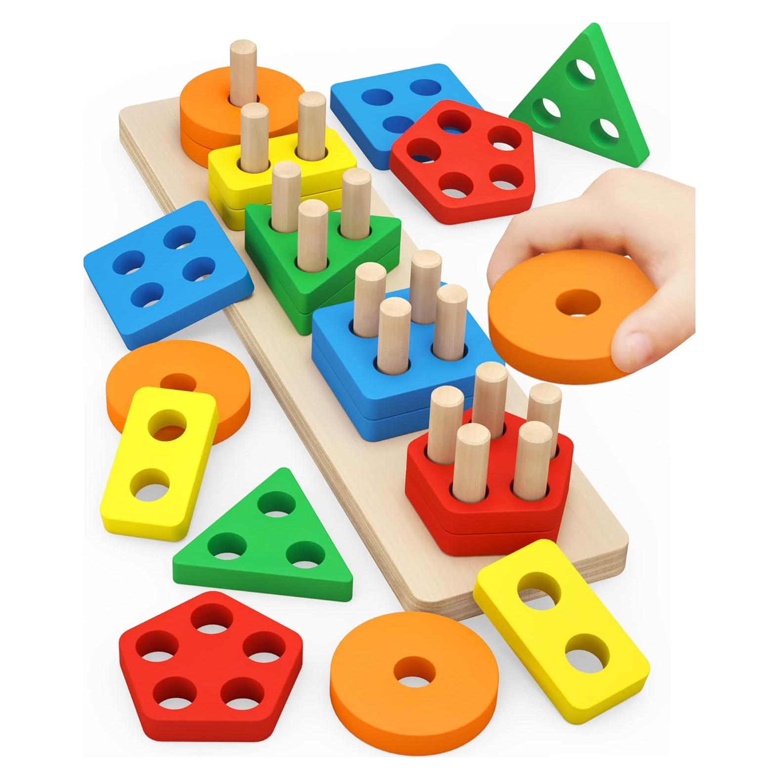 Juguete Montessori PEBIRA de Madera para Niños 1-3 Años