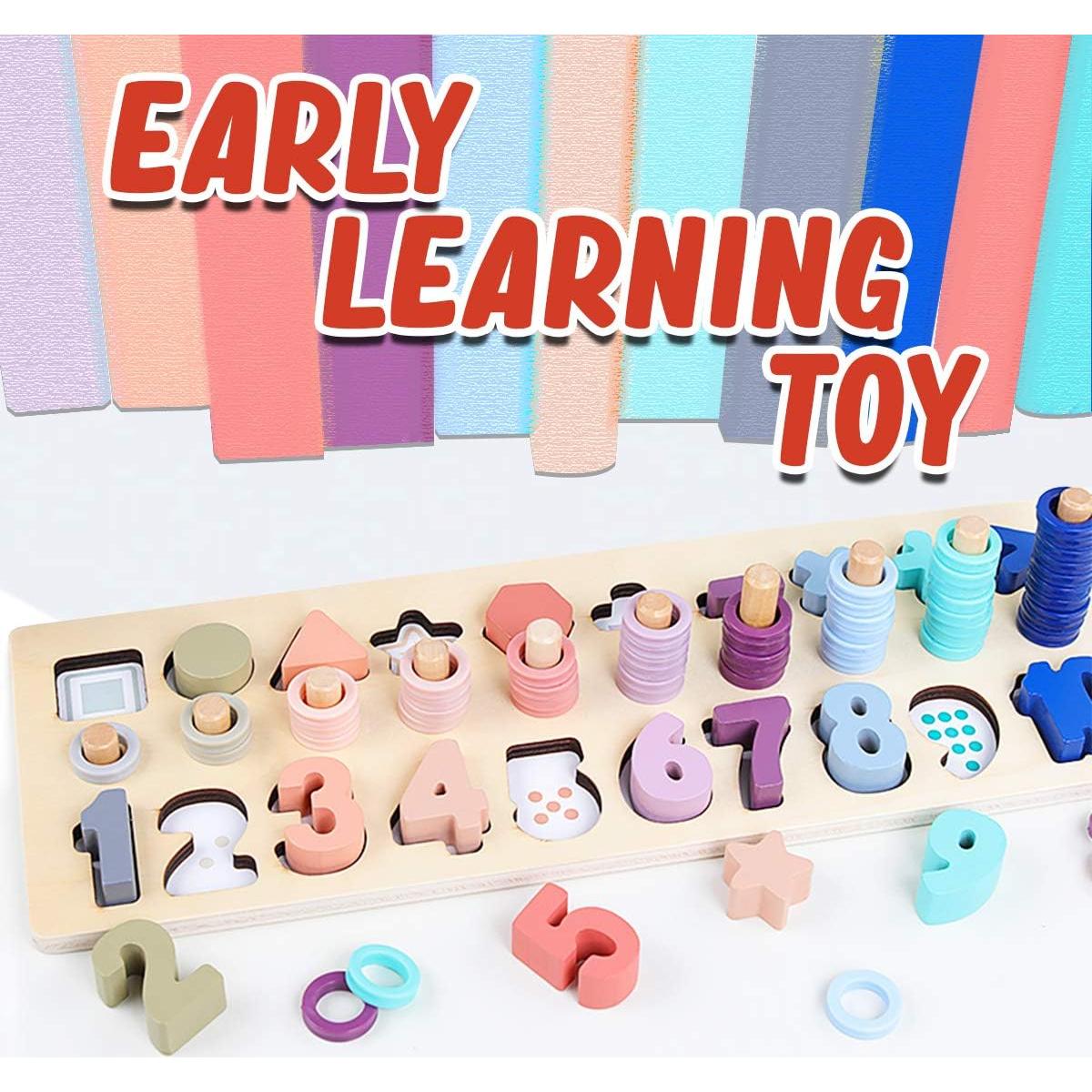 Puzzle de Madera Montessori CozyBomB - Juguete Educativo 3 en 1