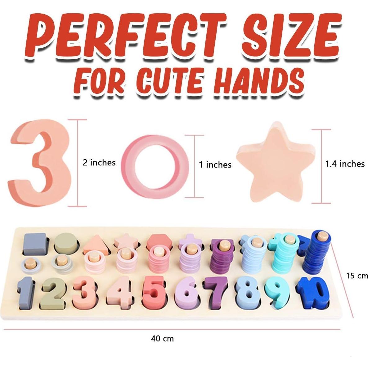 Puzzle de Madera Montessori CozyBomB - Juguete Educativo 3 en 1