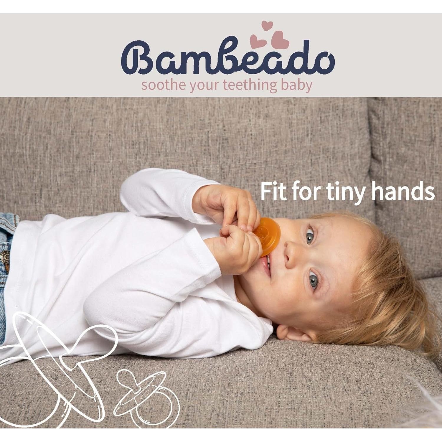 Chupete y Mordedor PaciBamber de Ámbar y Caucho Natural 2u