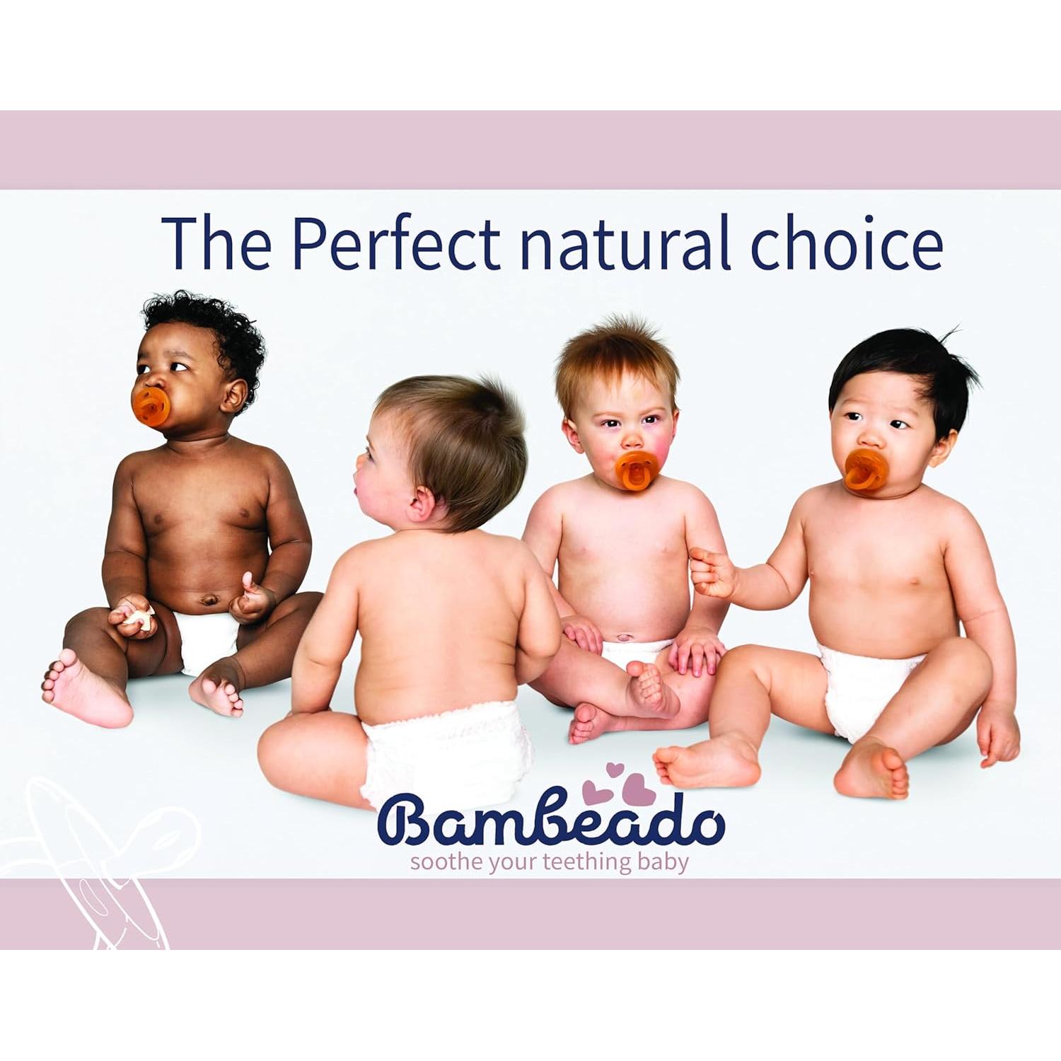 Chupete y Mordedor PaciBamber de Ámbar y Caucho Natural 2u