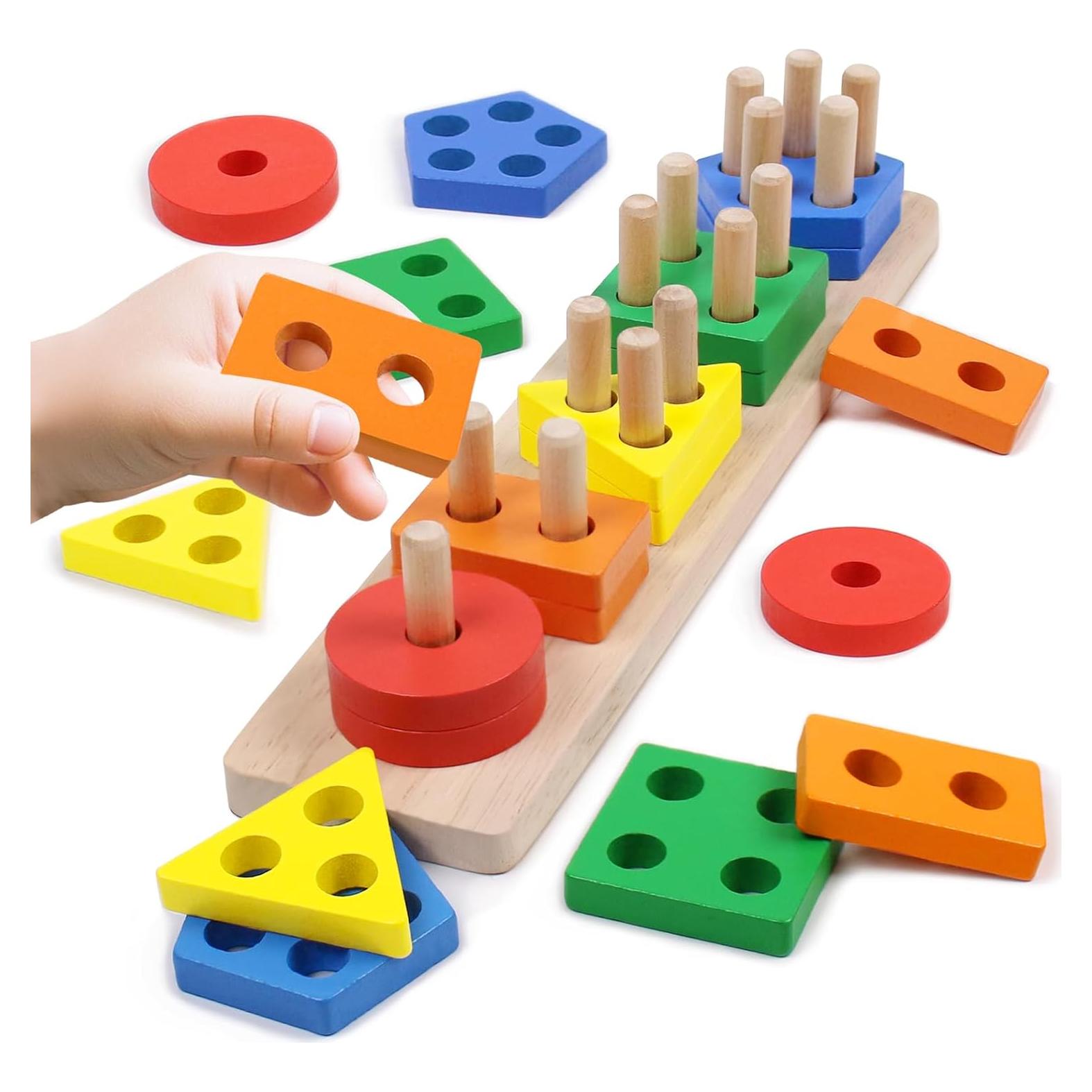 Juguetes Montessori YHHYToy Apilamiento Madera 1-3 Años