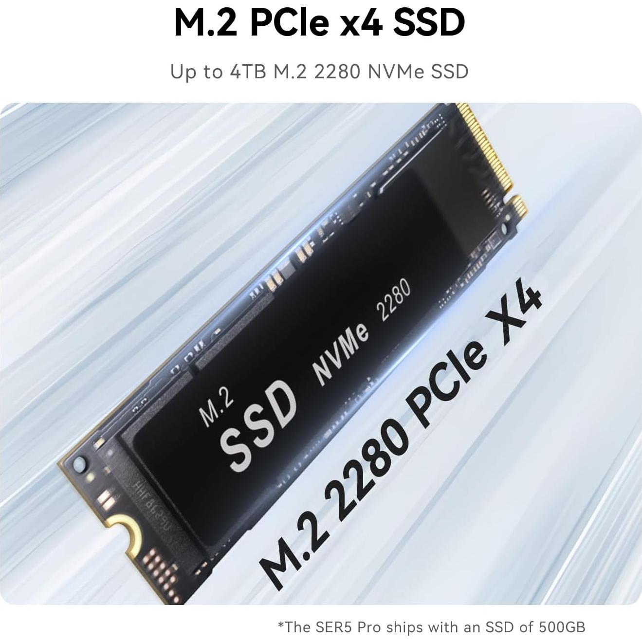 Mini PC Beelink SER5 PRO Ryzen 7 5825U 16GB RAM 500GB SSD