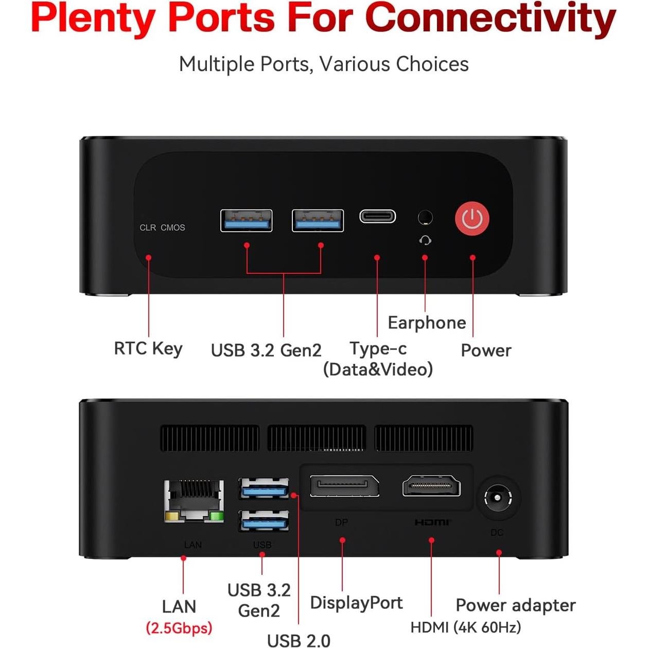 Mini PC Beelink SER5 PRO Ryzen 7 5825U 16GB RAM 500GB SSD