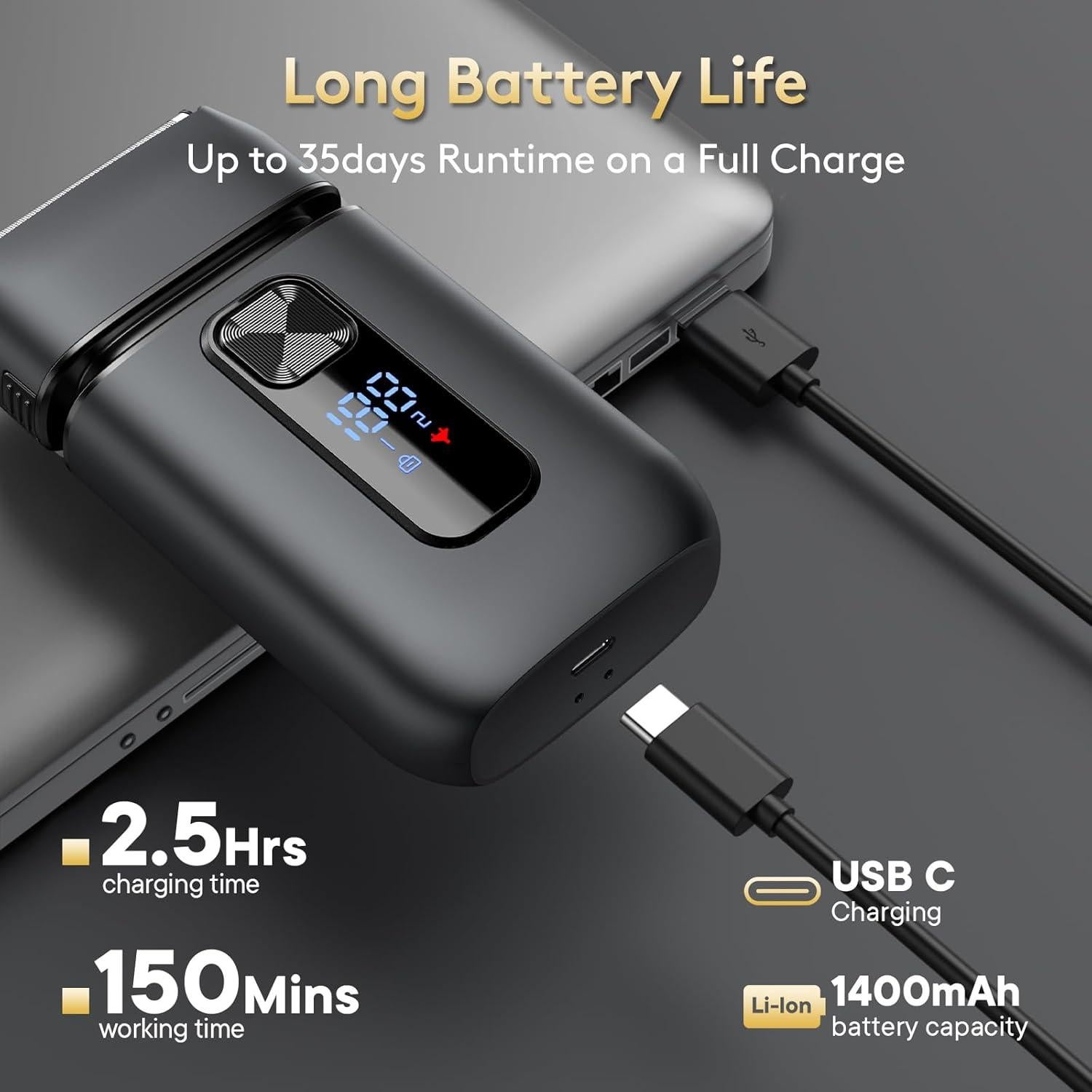 Afeitadora Eléctrica Brightup BT-S03 para Hombres - IPX6