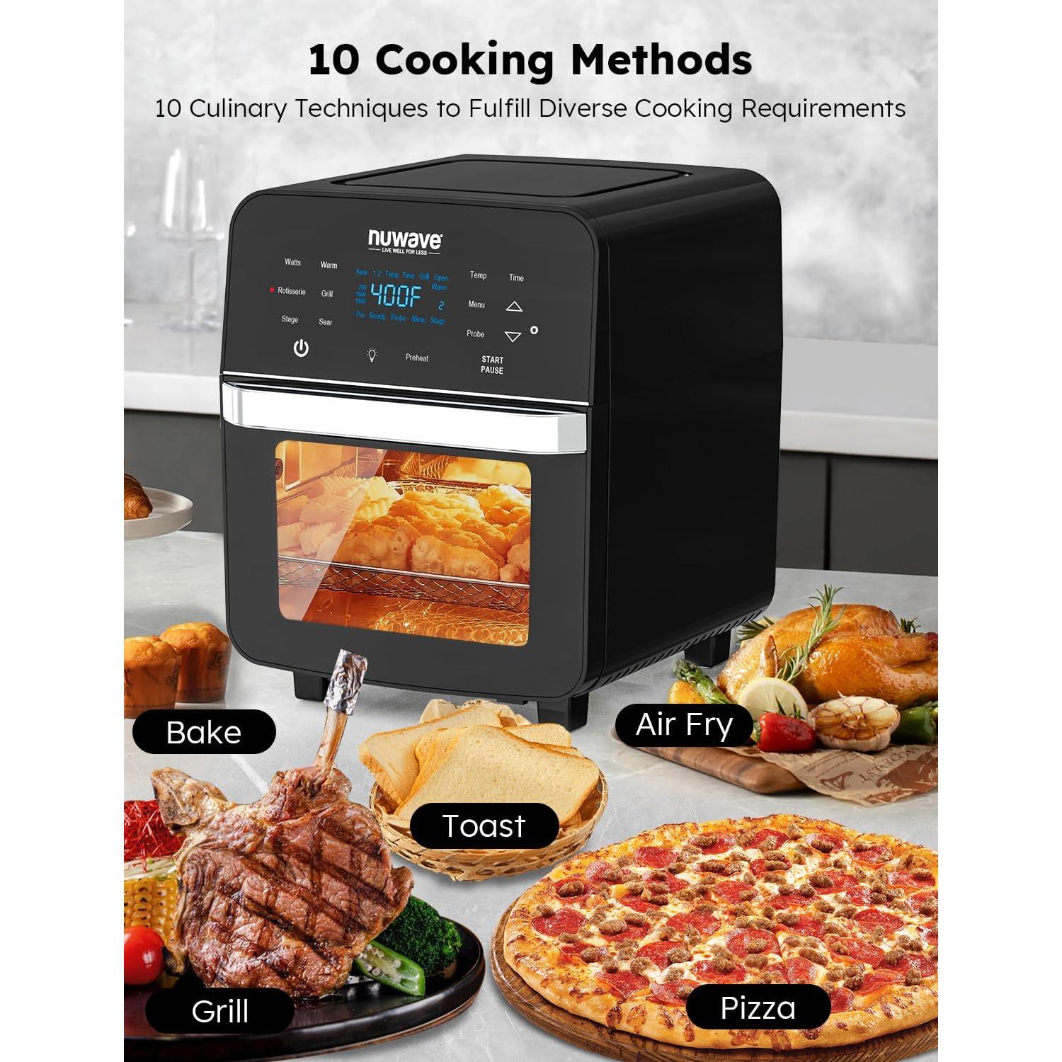 Horno de Freír al Aire Nuwave Brio 15.5Qt XL Acero Inoxidable