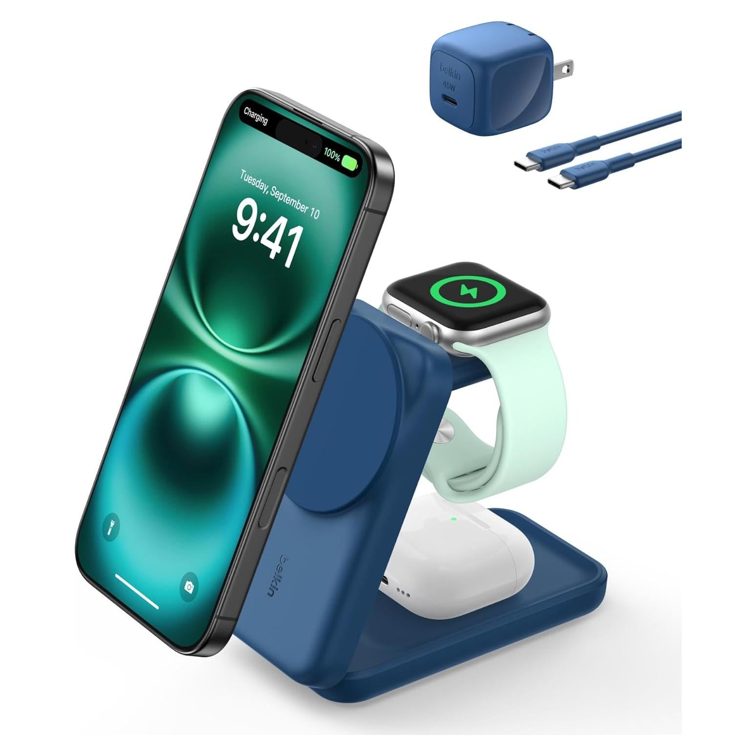 Cargador Inalámbrico 3-en-1 Belkin MagSafe 25W para iPhone