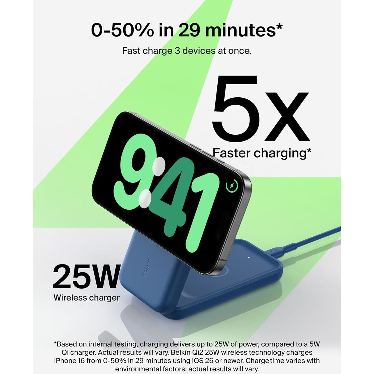 Cargador Inalámbrico 3-en-1 Belkin MagSafe 25W para iPhone