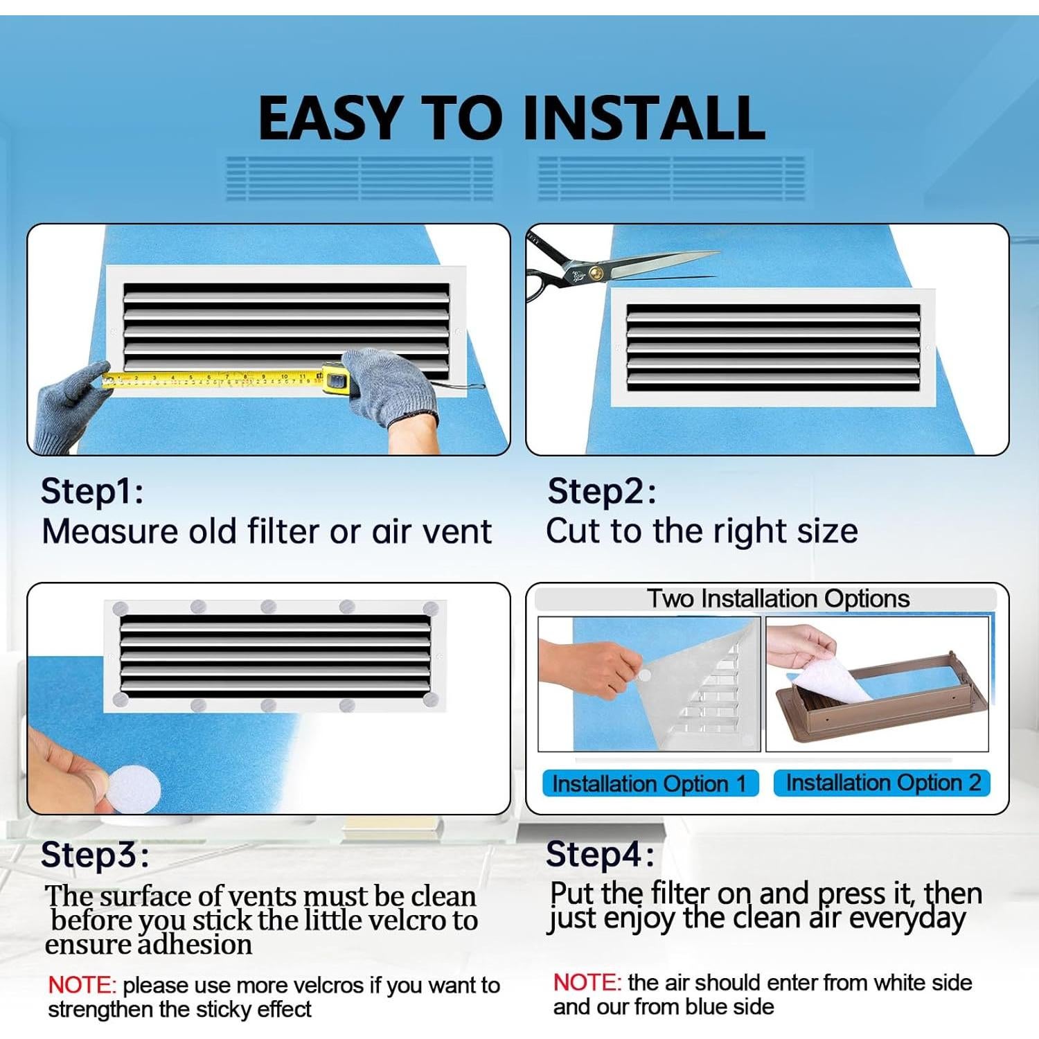 Filtro de Ventilación de Aire Demiwise 12x90" MERV 8 Personalizable