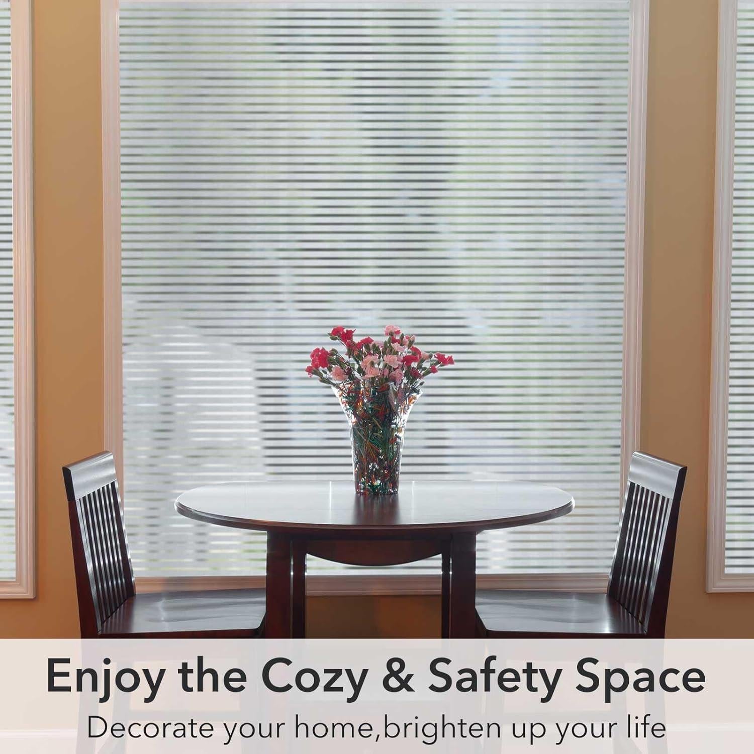 Película de Privacidad para Ventanas VSUDO 45x200 cm Rayas Esmeriladas