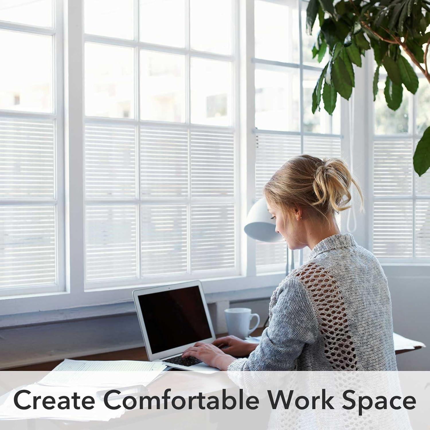 Película de Privacidad para Ventanas VSUDO 45x200 cm Rayas Esmeriladas