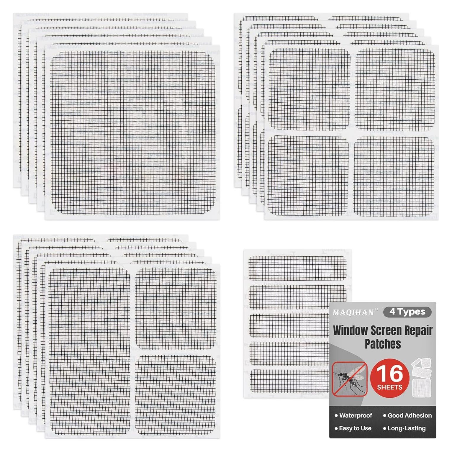Kit de Reparación de Pantallas de Ventana XX-Parches, 16 Hojas