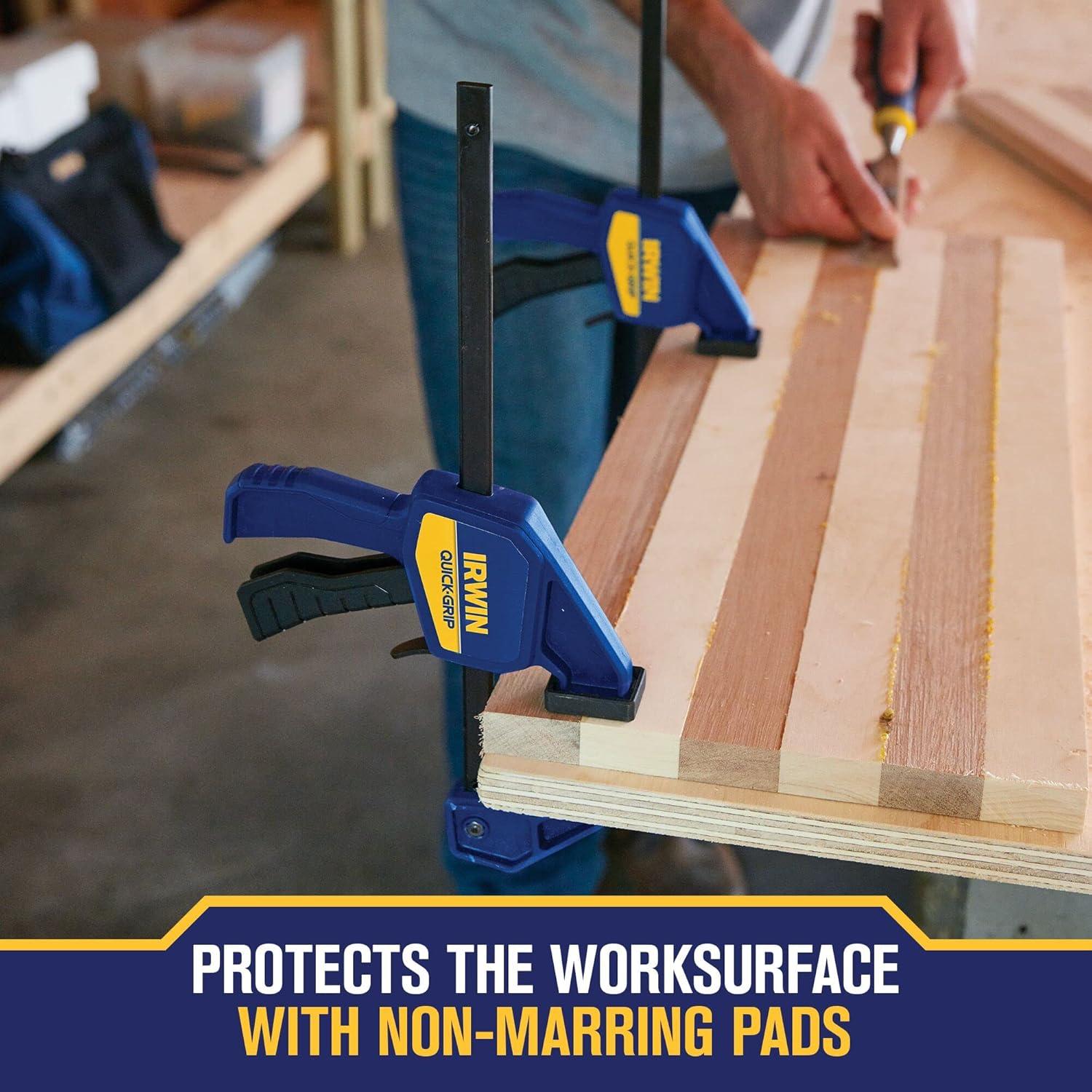 Grapas de barra IRWIN QUICK-GRIP, paquete de 6, 140 lbs