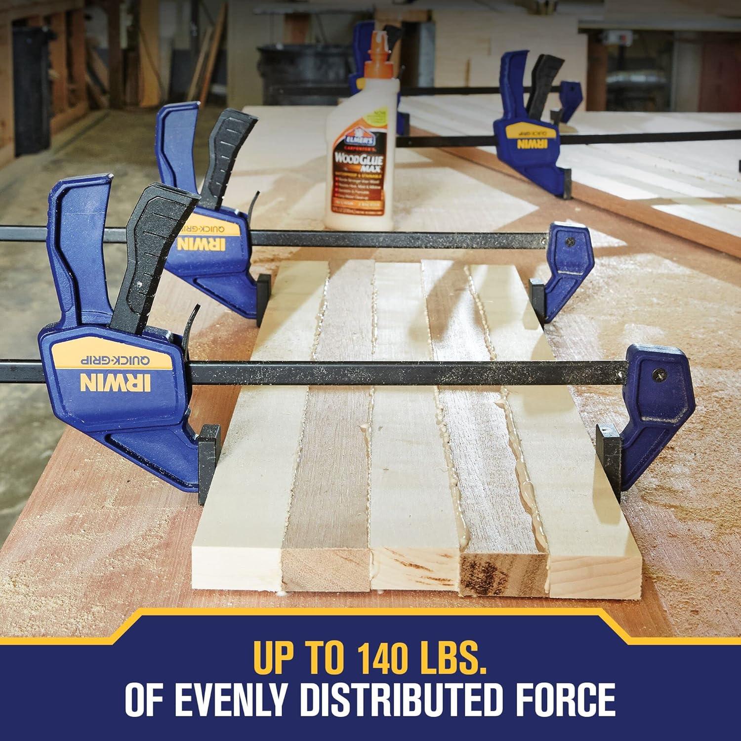 Grapas de barra IRWIN QUICK-GRIP, paquete de 6, 140 lbs