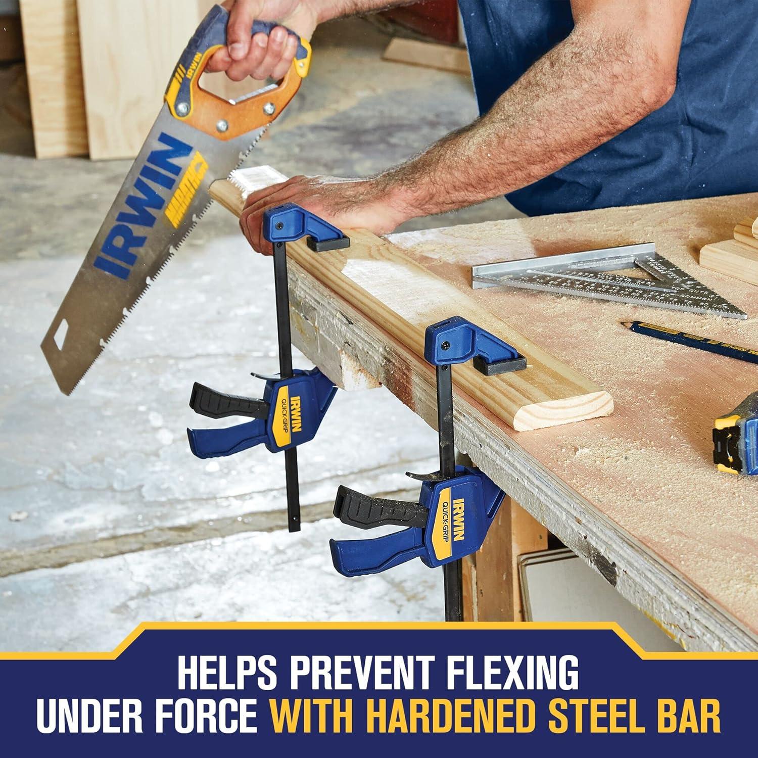 Grapas de barra IRWIN QUICK-GRIP, paquete de 6, 140 lbs