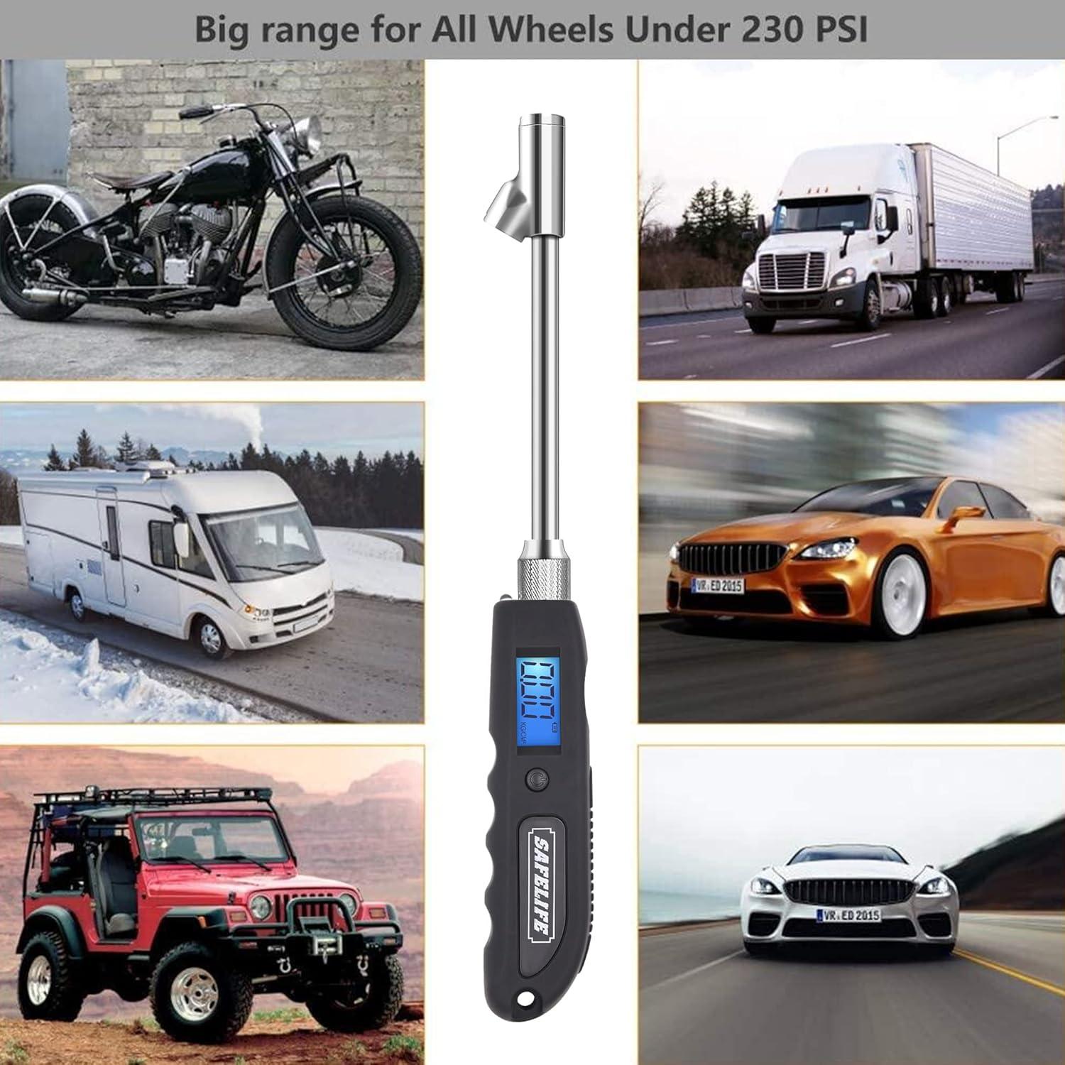 Medidor Digital de Presión de Neumáticos SAFELIFE 230 PSI