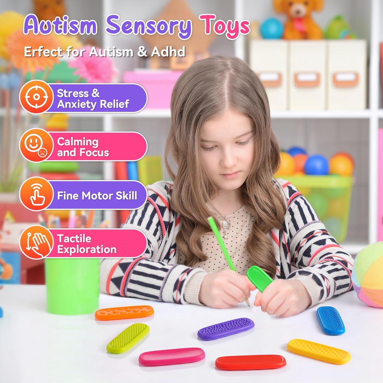 Tiras Sensoriales Antiestrés DODOLOL 8 PCS Alivio Ansiedad