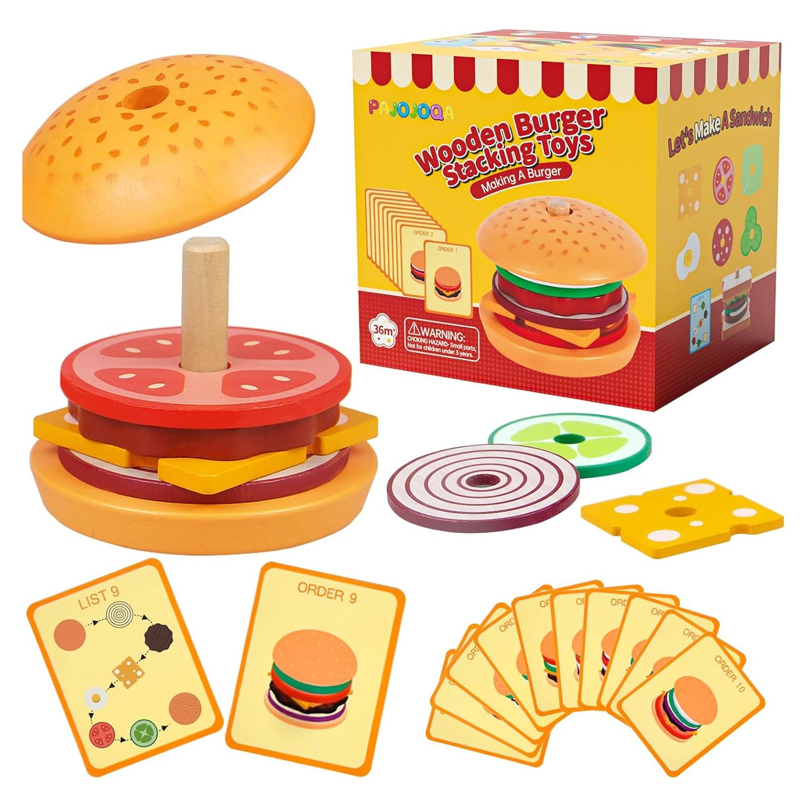 Juguete de Madera Hamburguesa Pajojoqa 10 cm Educativo