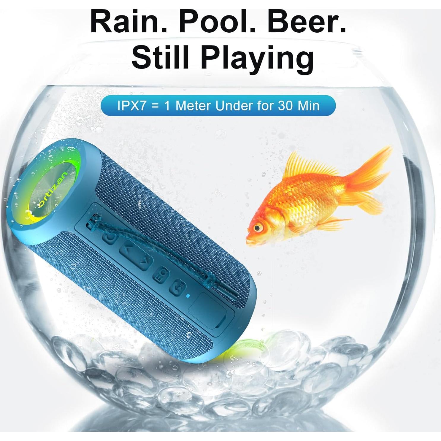 Altavoz Bluetooth Ortizan X10 Inalámbrico 24W Impermeable IPX7