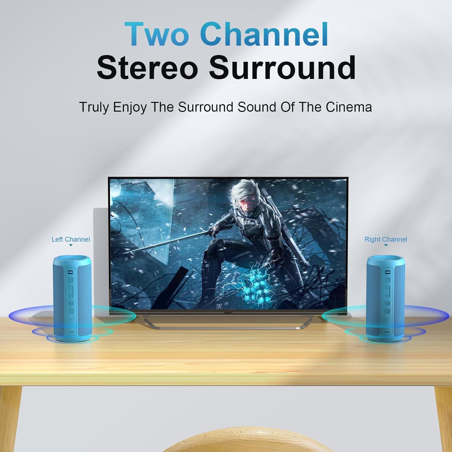 Altavoz Bluetooth Ortizan X10 Inalámbrico 24W Impermeable IPX7