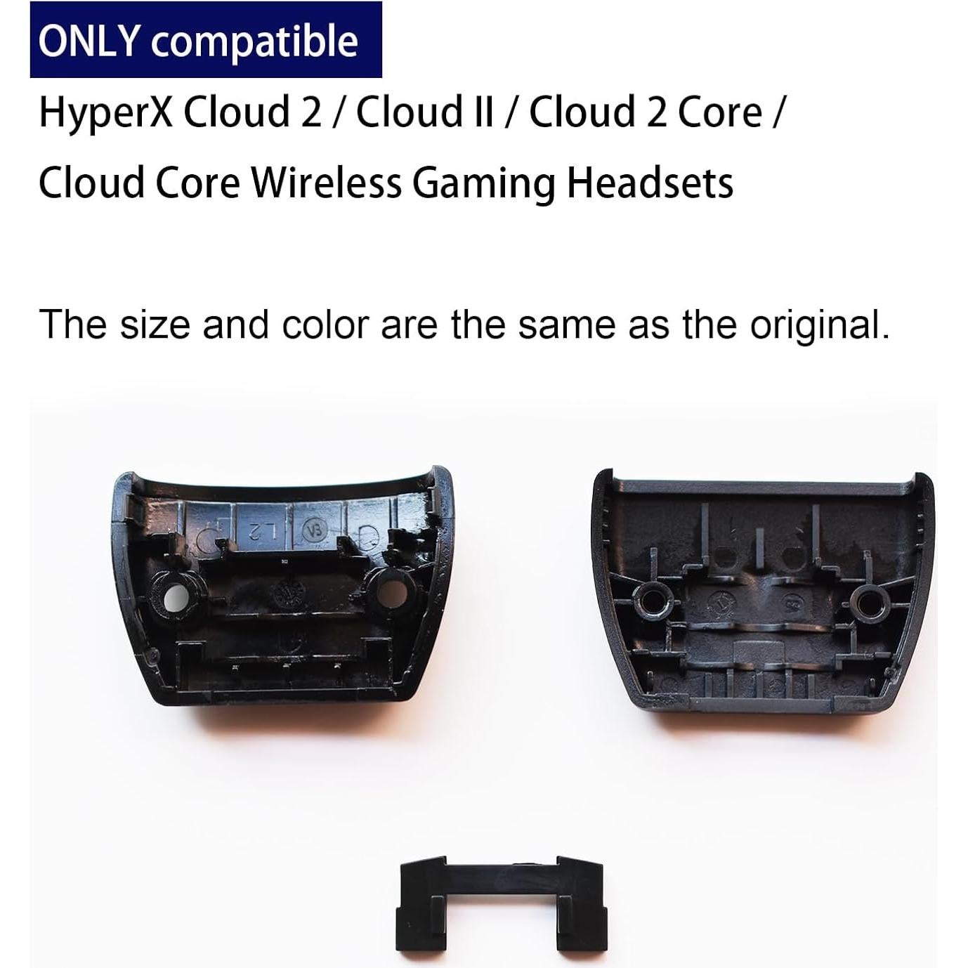 Clips de bisagra LYSvvx para auriculares HyperX Cloud II Izquierdo