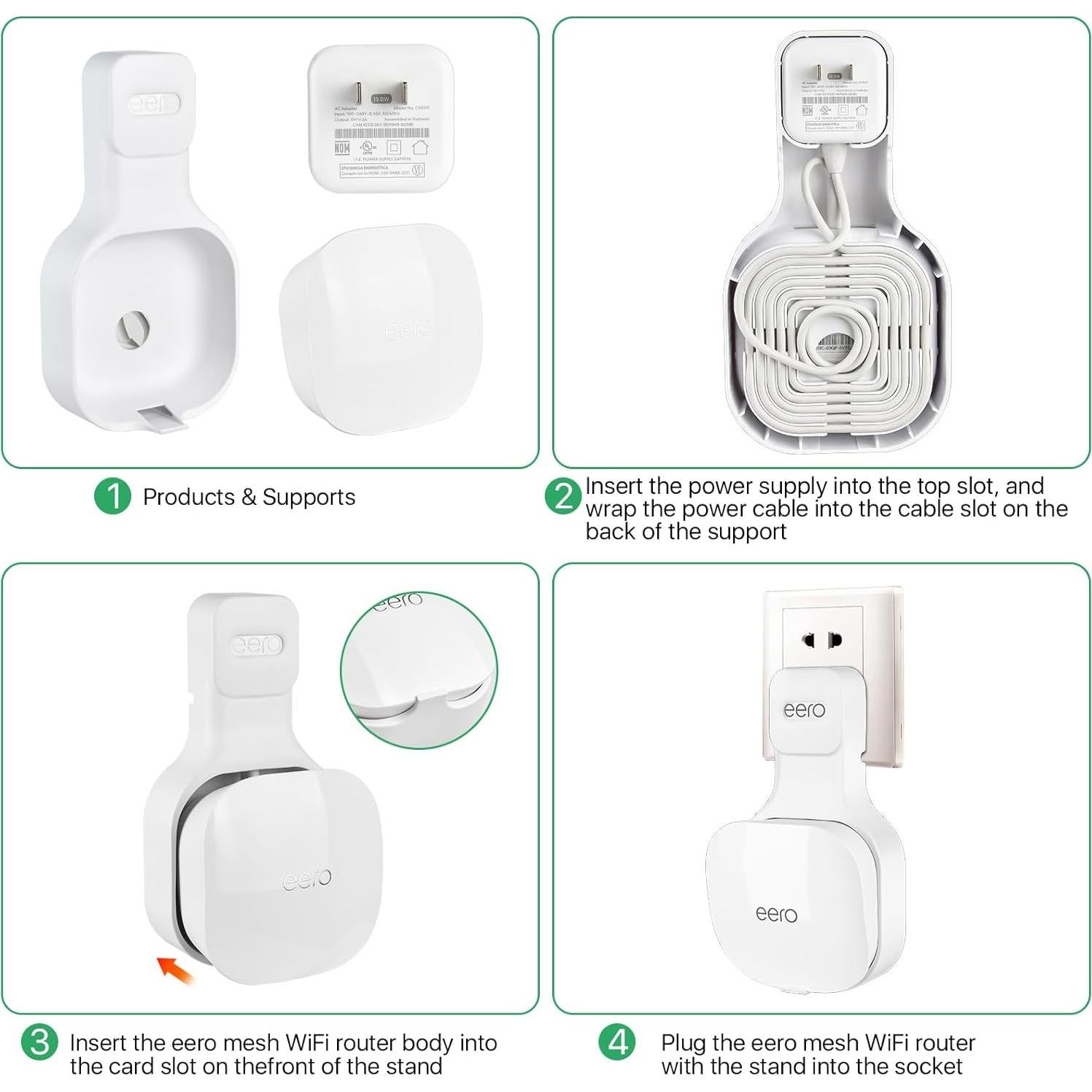 Soporte de Montaje en Pared OWOKISO para eero Mesh WiFi