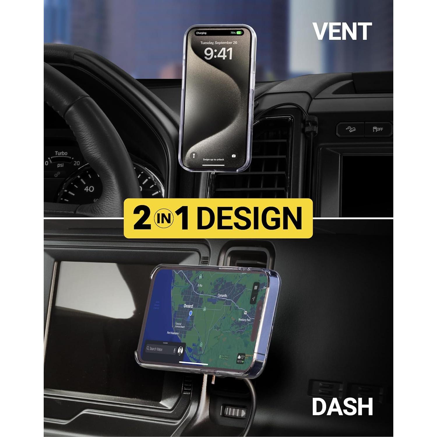 Soporte Magnético para Teléfono Scosche MPQ6DV-SP 15W Inalámbrico