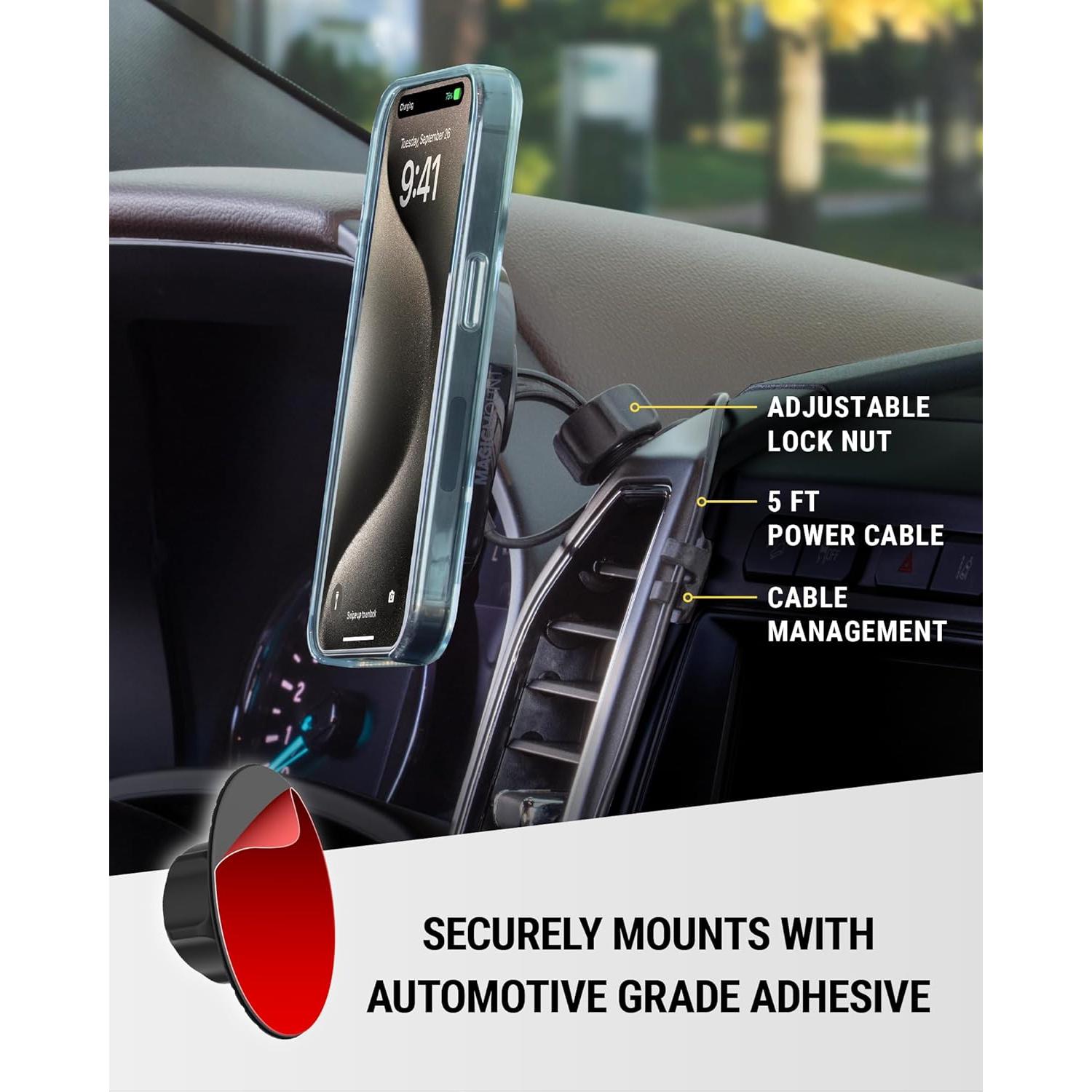 Soporte Magnético para Teléfono Scosche MPQ6DV-SP 15W Inalámbrico