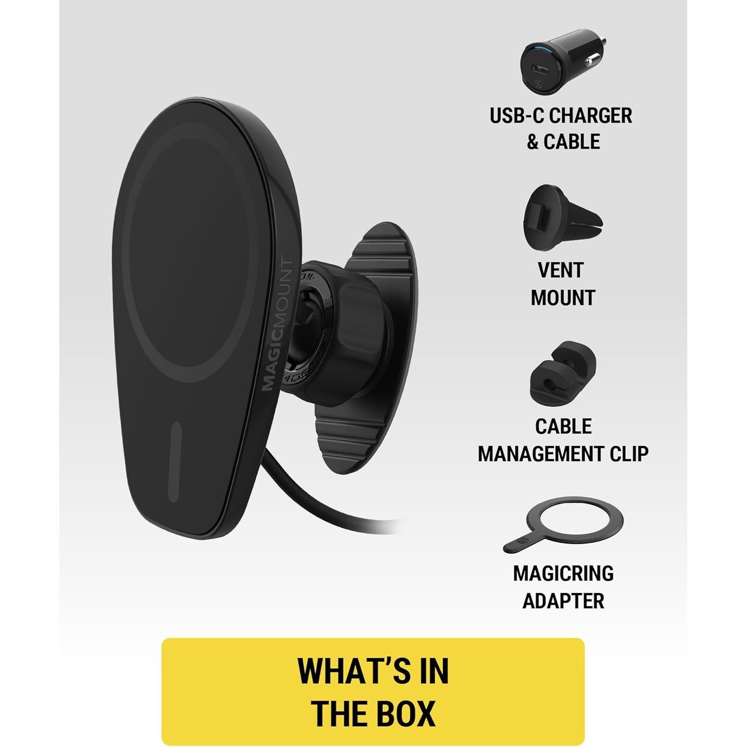Soporte Magnético para Teléfono Scosche MPQ6DV-SP 15W Inalámbrico