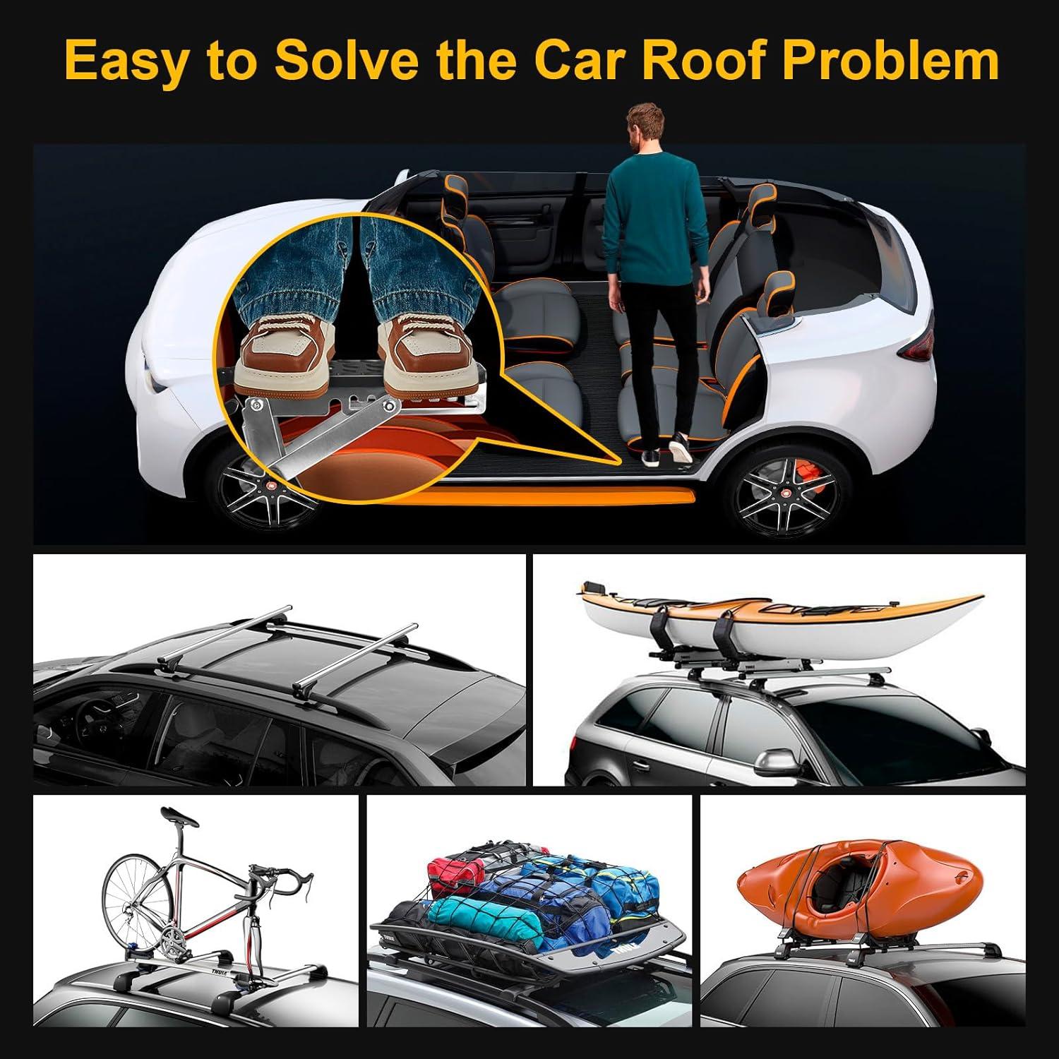 Escalón de puerta de coche SYMI SMMR universal negro 181 kg