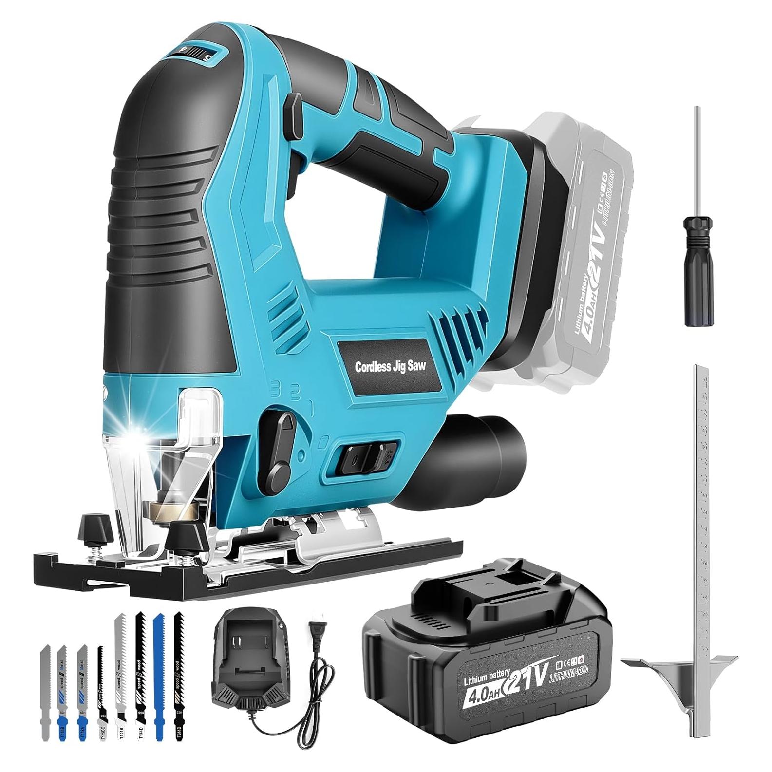 Sierra de calar inalámbrica CAMXTOOL 4.0Ah 18V con luz LED