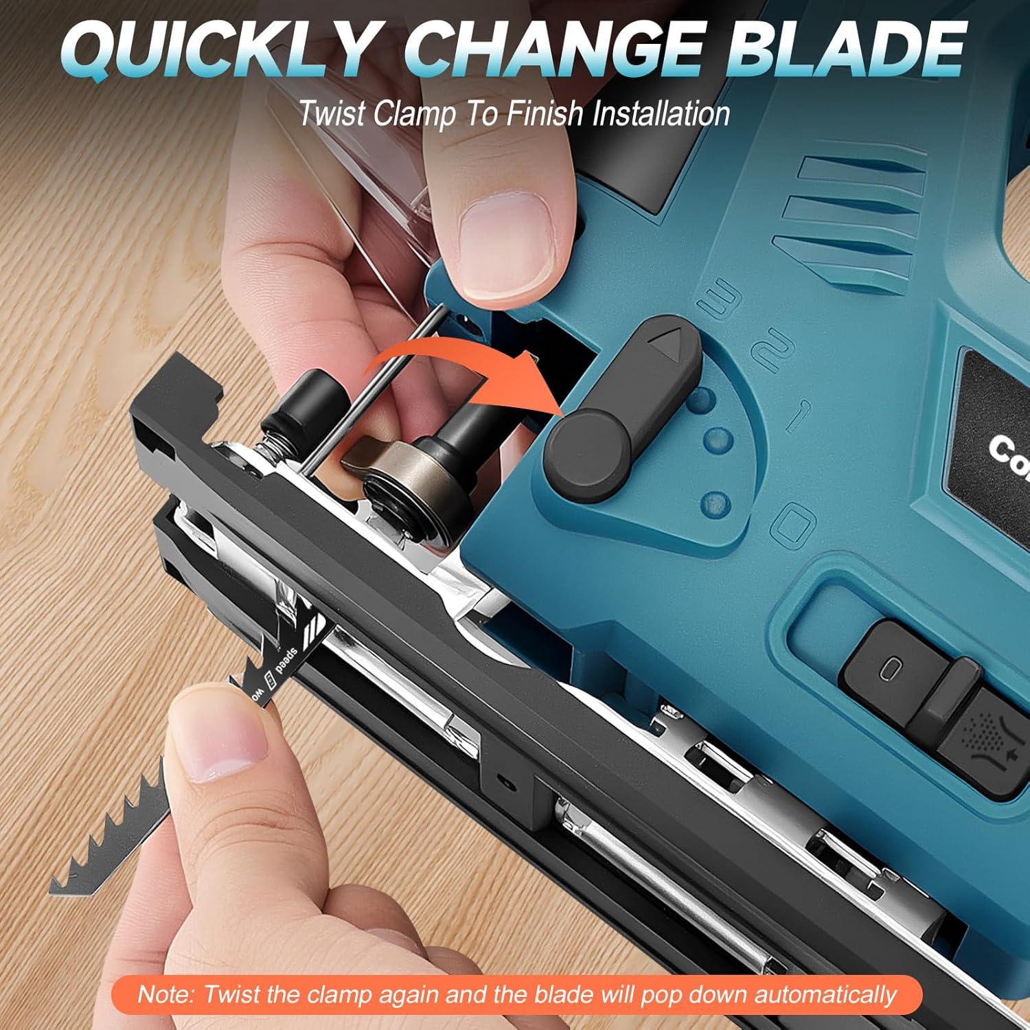 Sierra de calar inalámbrica CAMXTOOL 4.0Ah 18V con luz LED