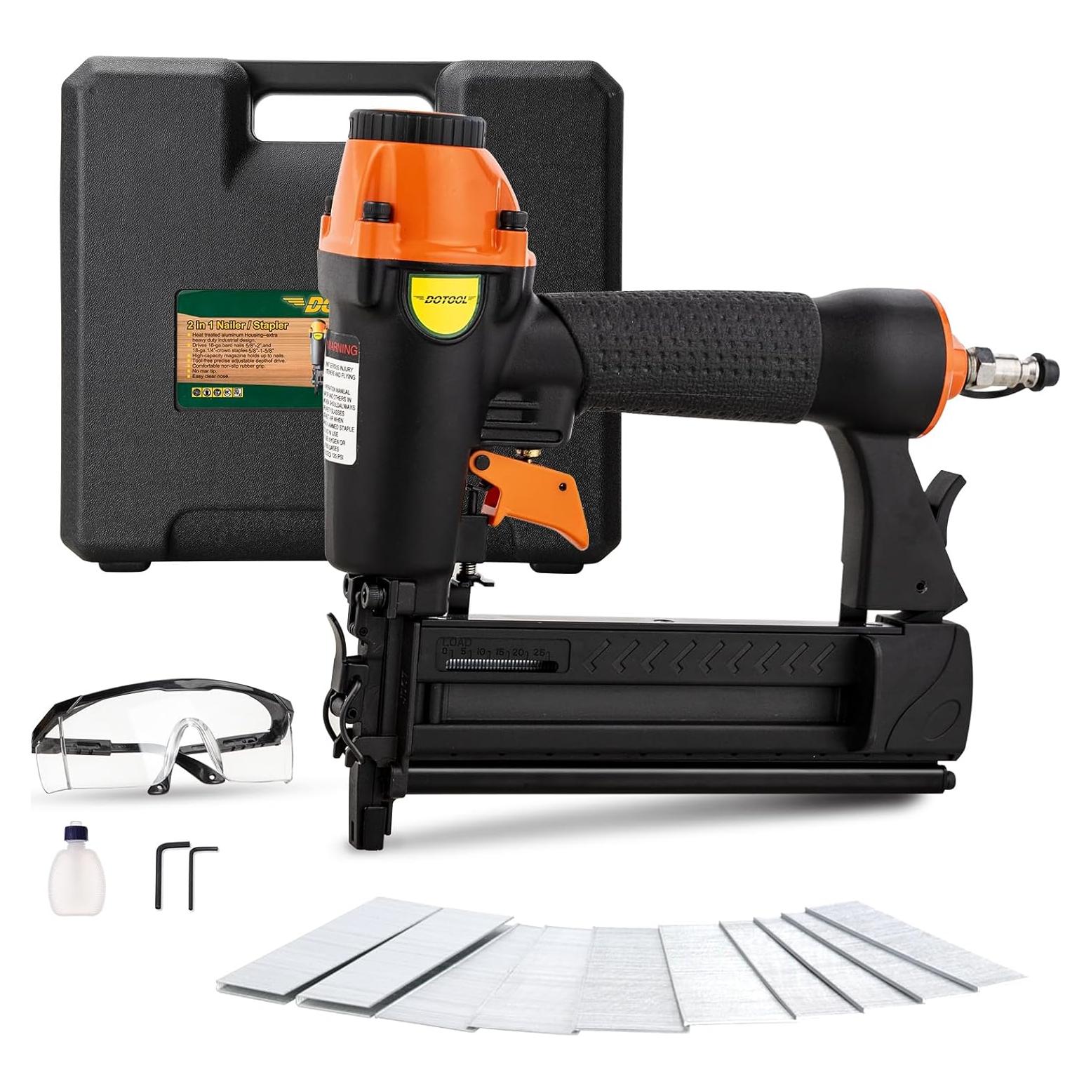 Clavadora Neumática Dootool 2 en 1 18 Gauge con 1000 Clavos