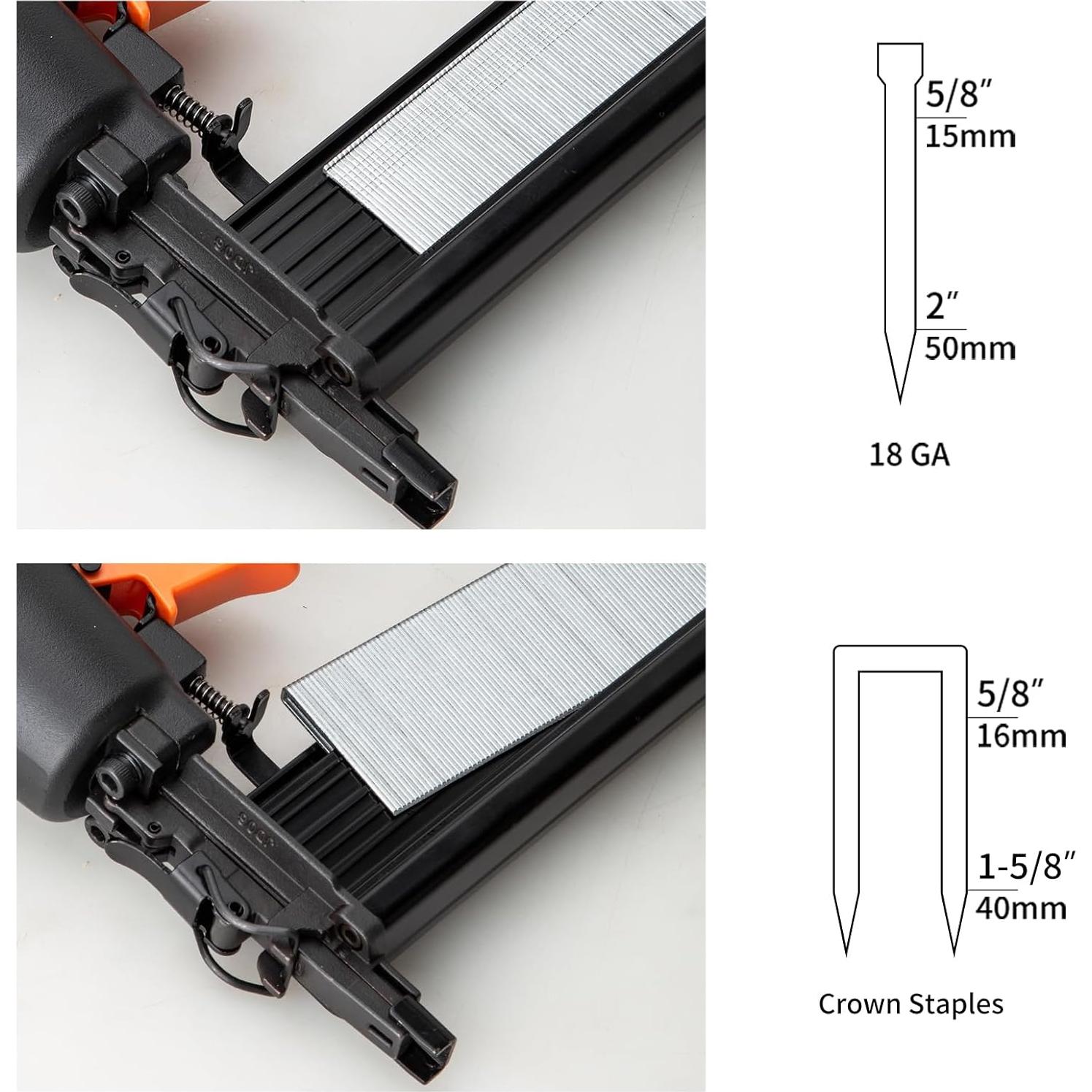 Clavadora Neumática Dootool 2 en 1 18 Gauge con 1000 Clavos