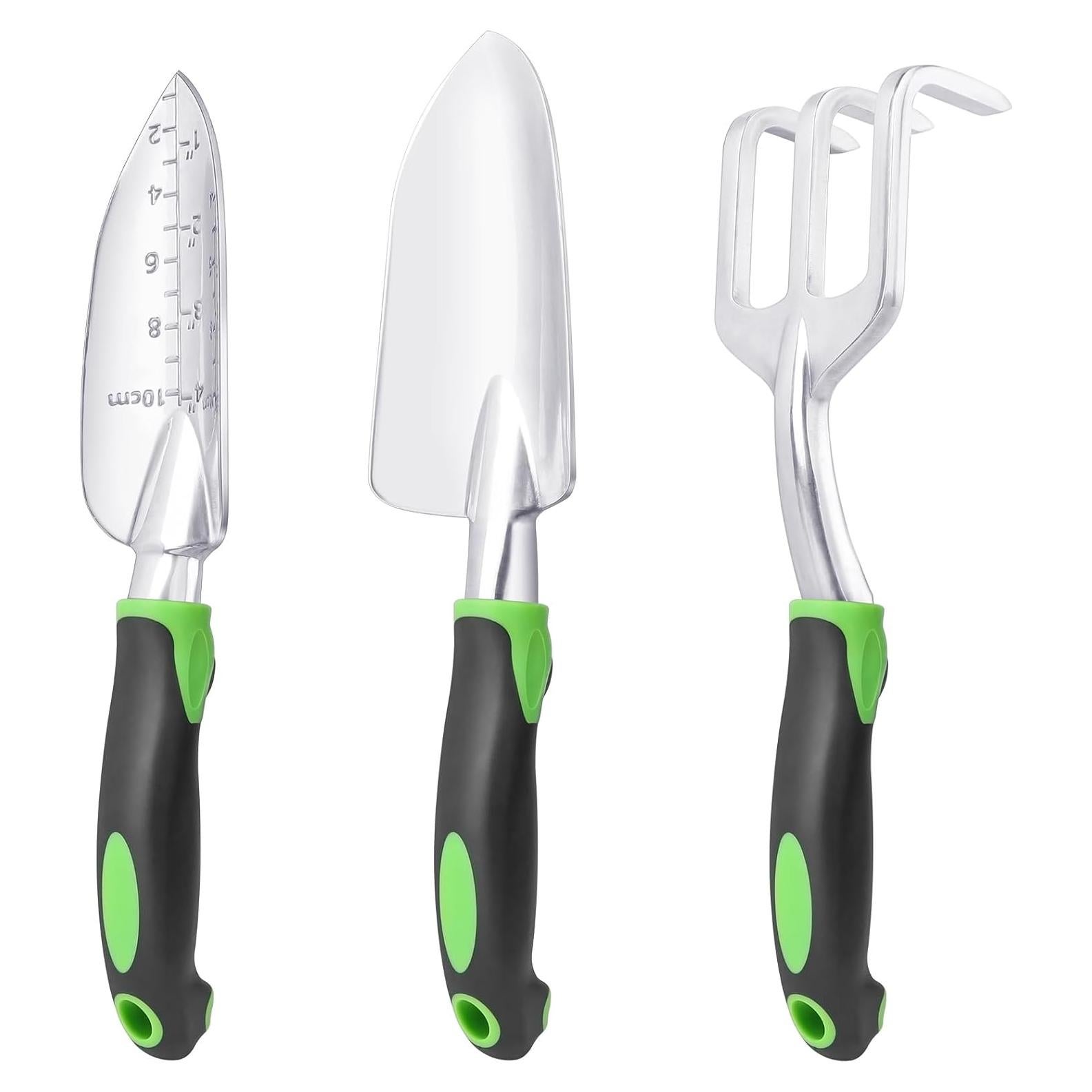 Juego de Herramientas de Jardín MECHEER 3 Piezas Aluminio Ergonómico