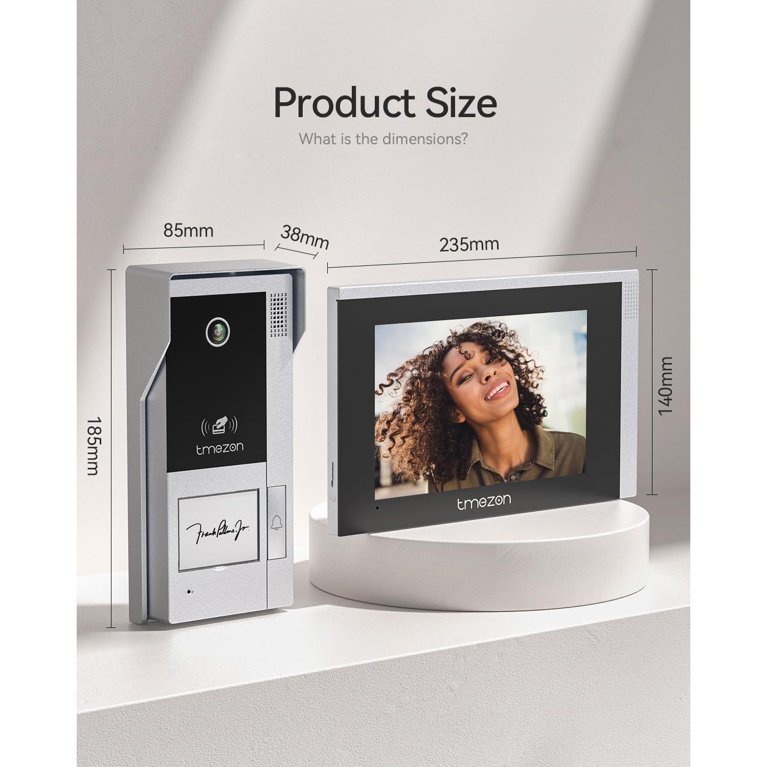 Intercomunicador de Video TMEZON 7" HD 1080P WiFi Cableado