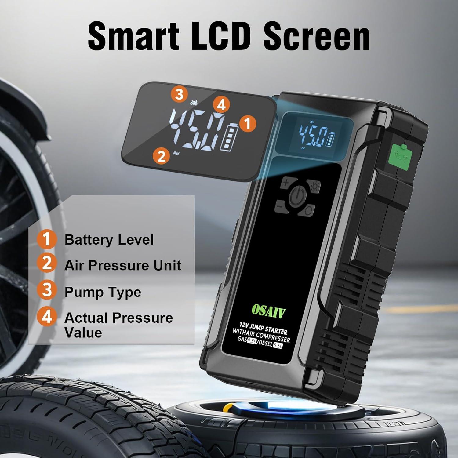 Arrancador de Salto Osaiv K09 3000A con Compresor 150PSI