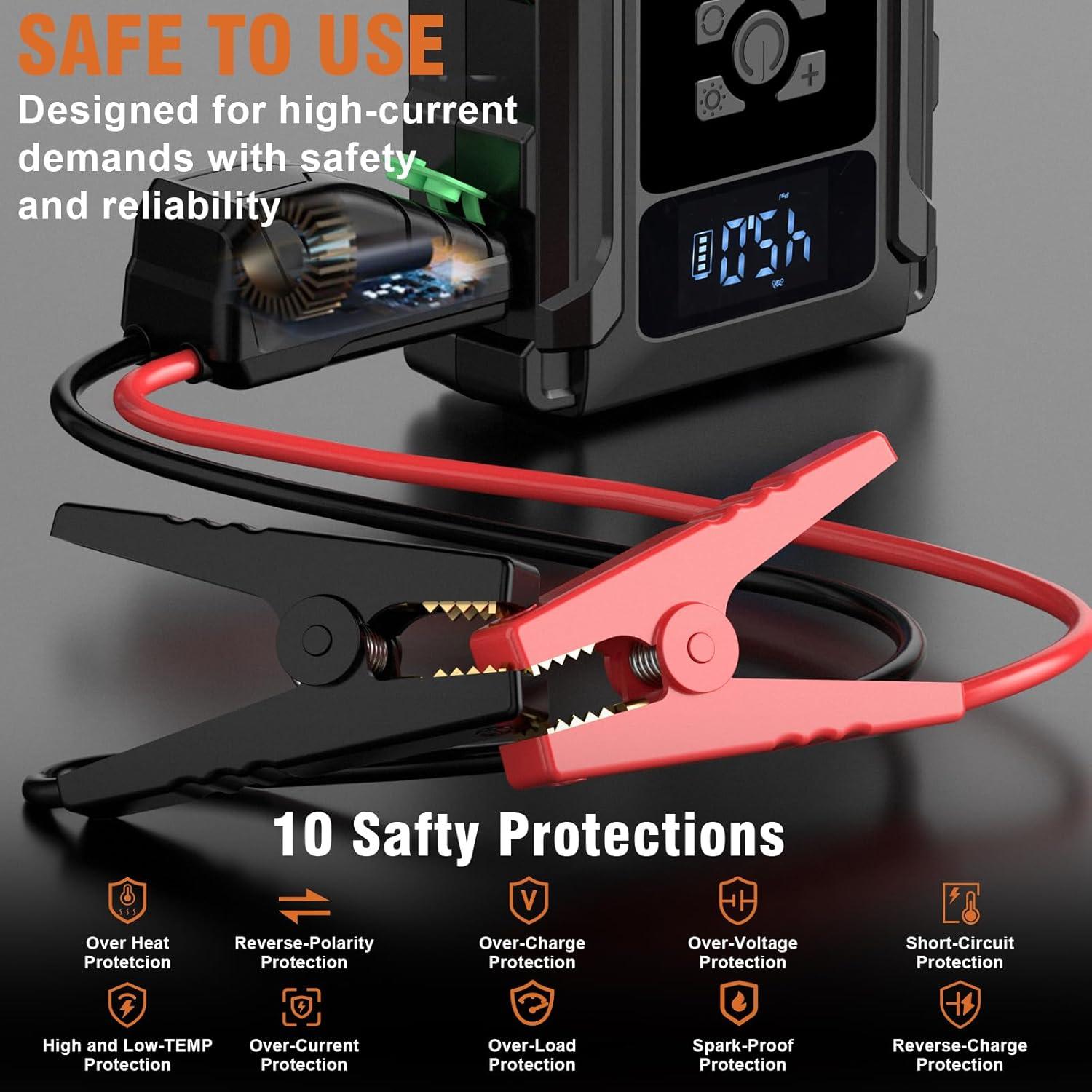 Arrancador de Salto Osaiv K09 3000A con Compresor 150PSI