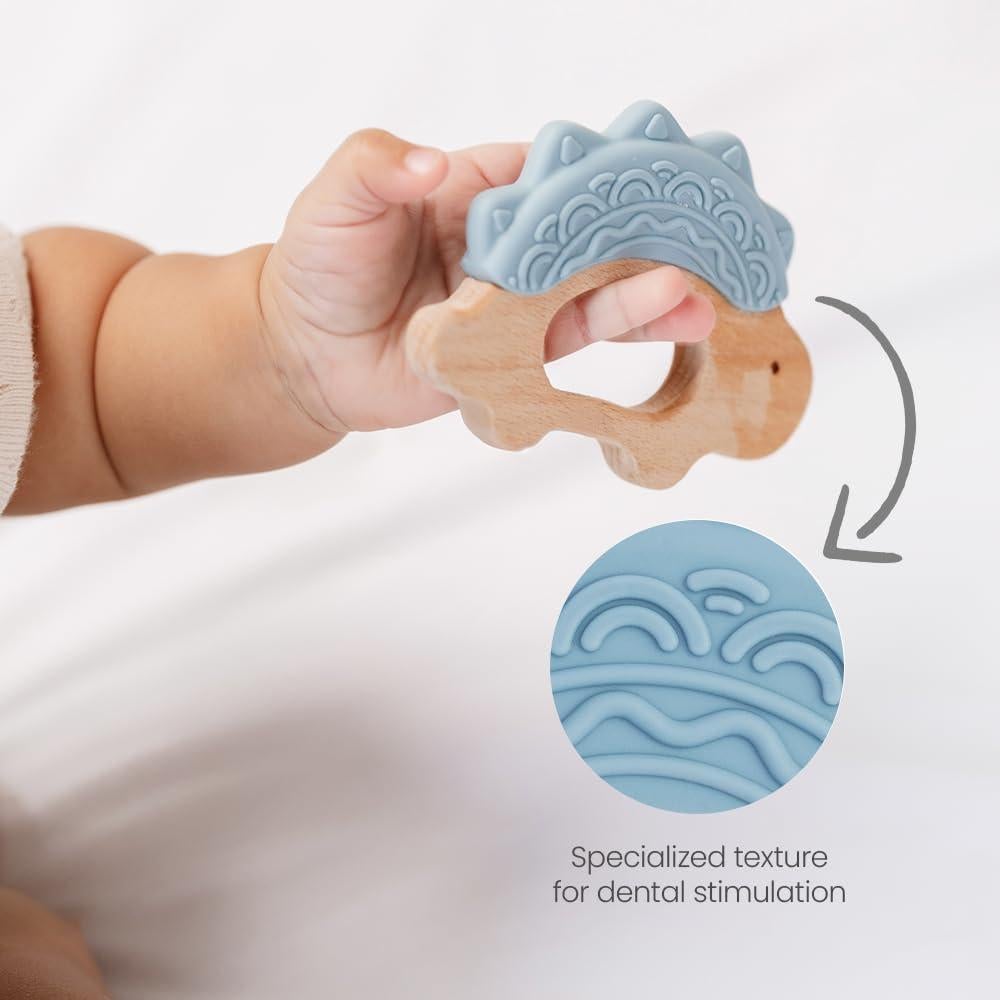 Mordedor de Silicona y Madera JUNUNA - Alivio Dentición Bebé