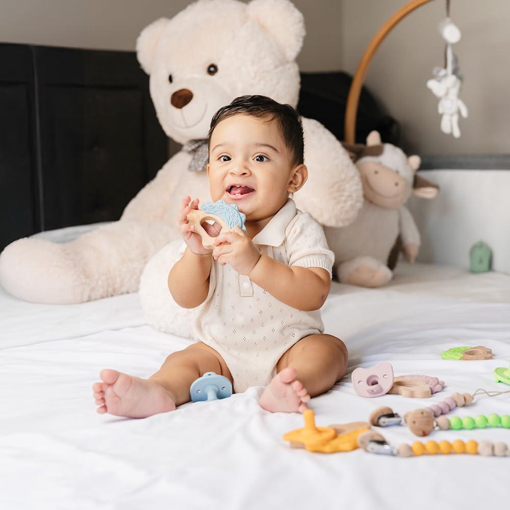 Mordedor de Silicona y Madera JUNUNA - Alivio Dentición Bebé