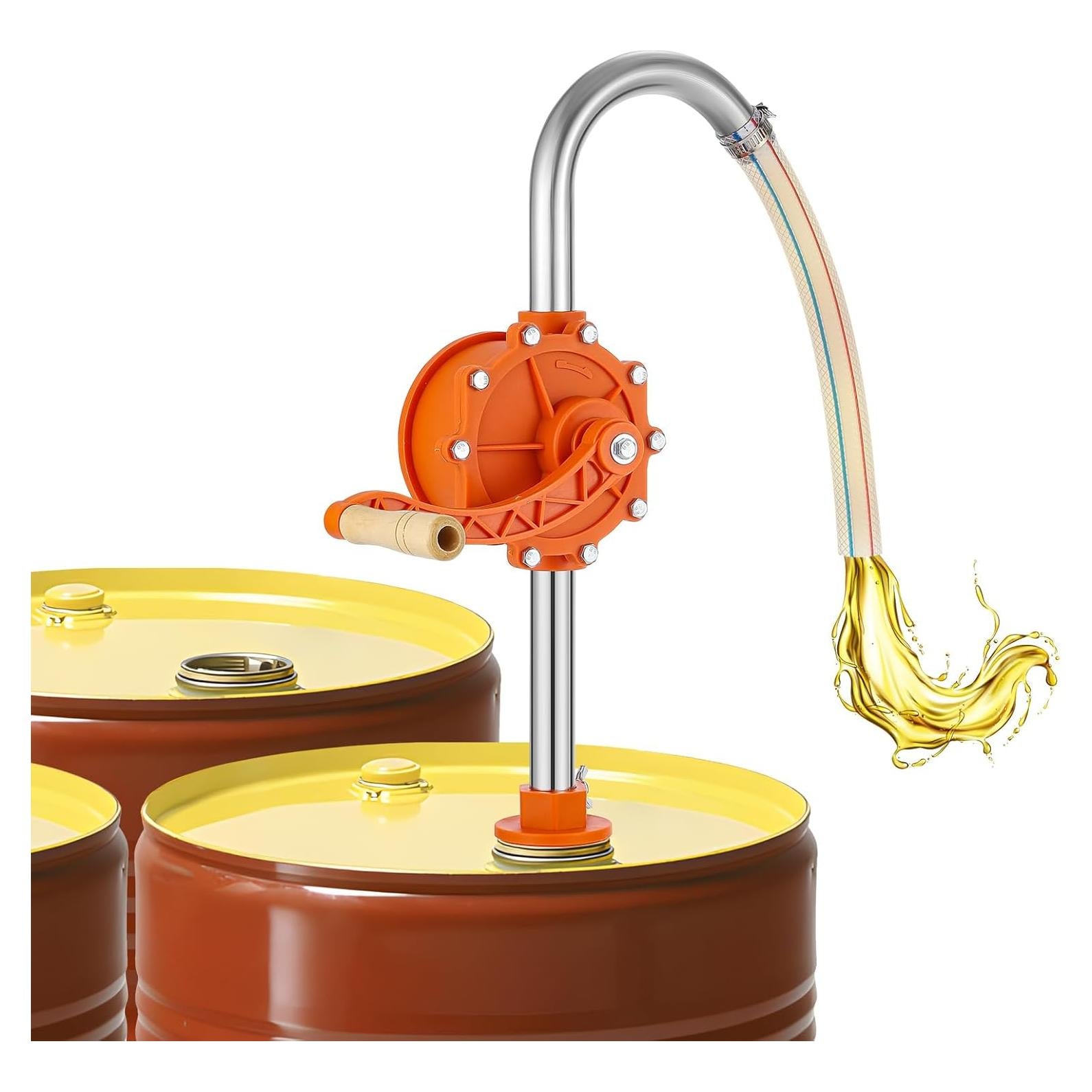 Bomba de Tambor Manual Poafamx 55 Galones Acero Inoxidable 13 GPM